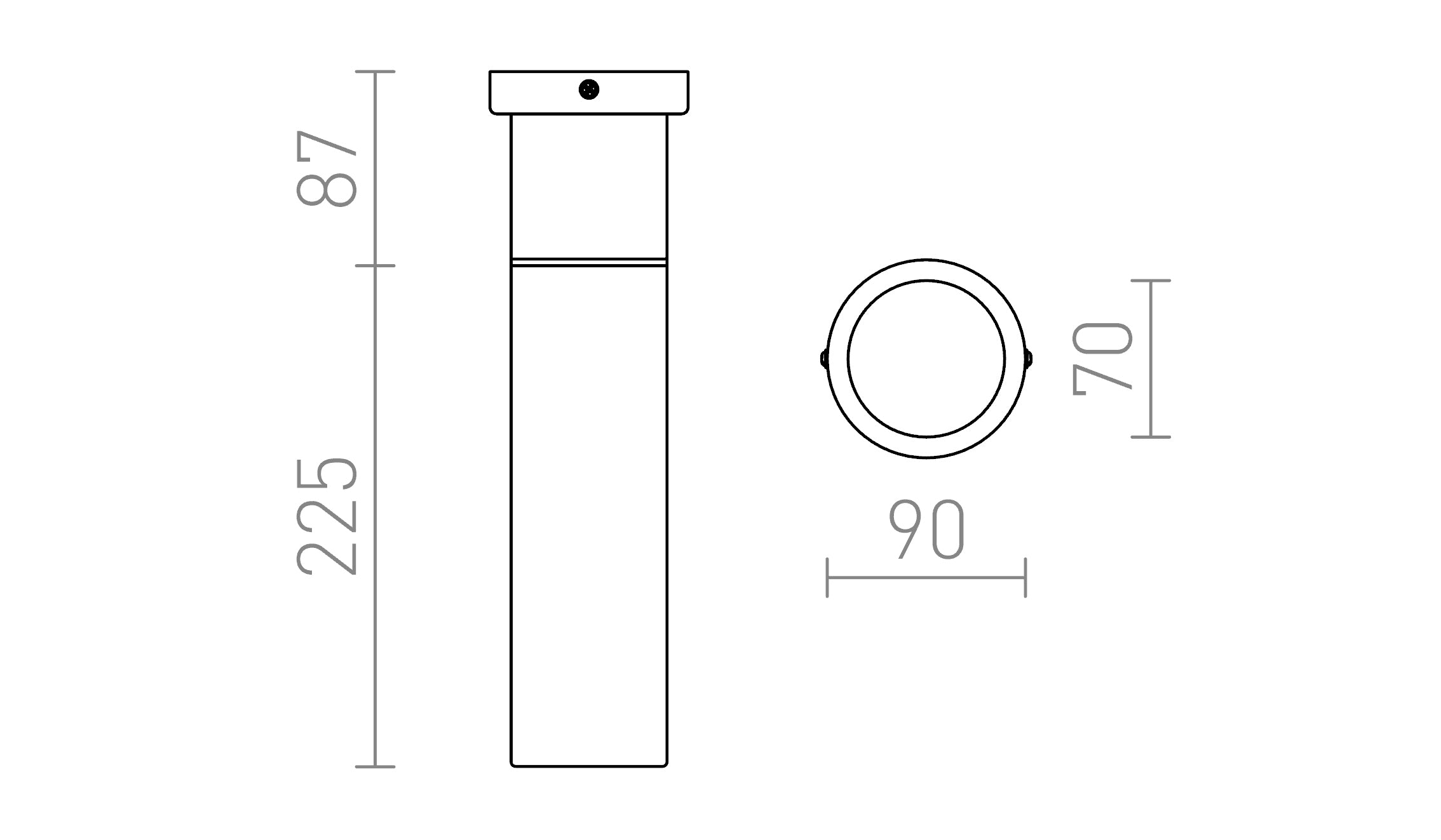 EIGHT ceiling lamp - Product sketch