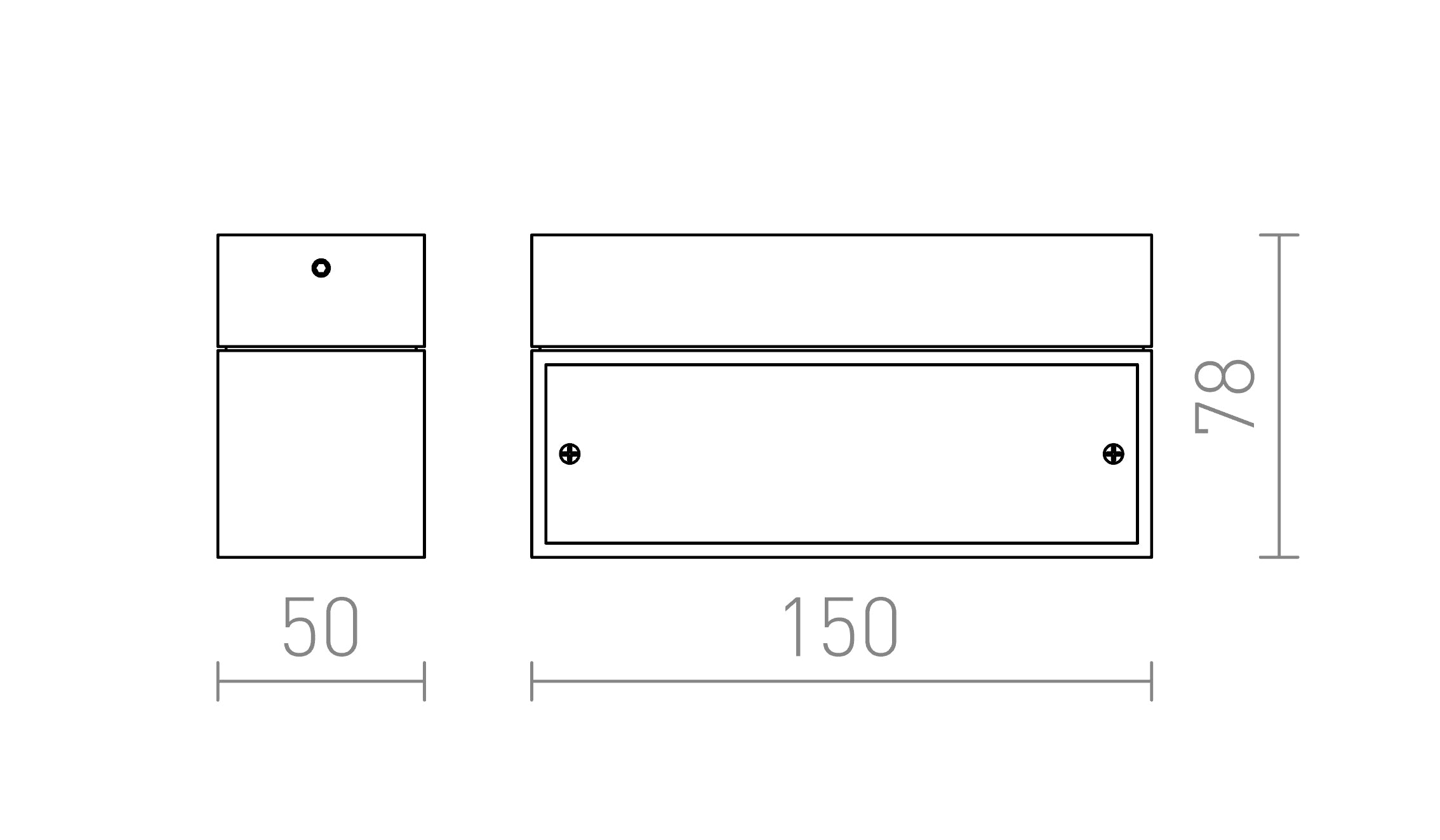 ADVANTAGE III wall lamp - Product sketch