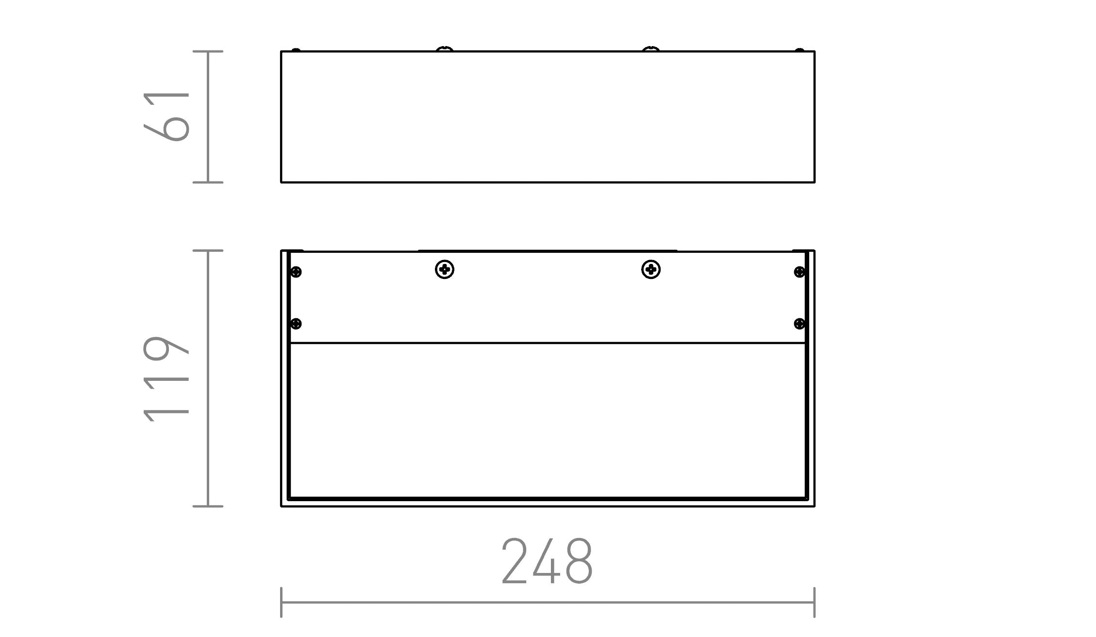 PRIO zidna lampa - Product sketch