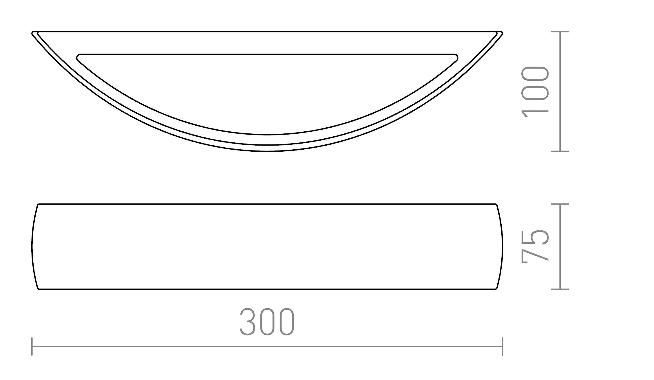 CRESCENT da parete lampada - Product sketch
