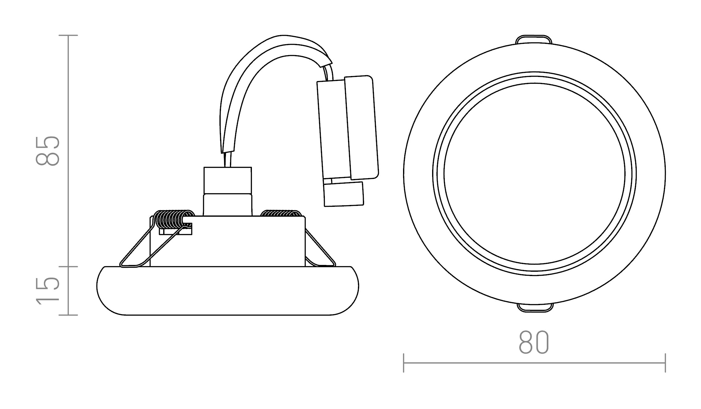 ESTA încastrat lampă - Product sketch