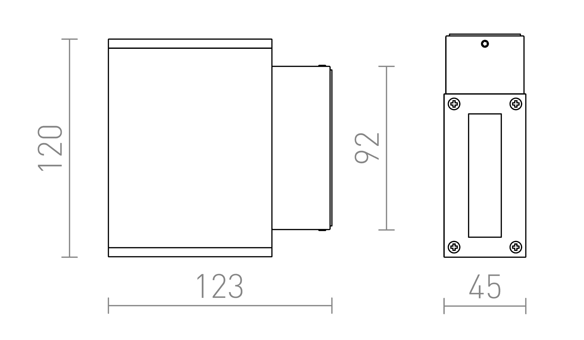 DIXIE 4x12 de pared lámpara - Product sketch