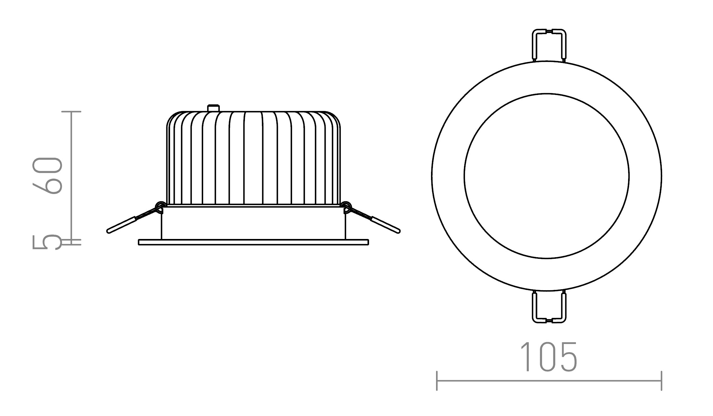 MAYDAY B 11 Einbauleuchte lampe - Product sketch