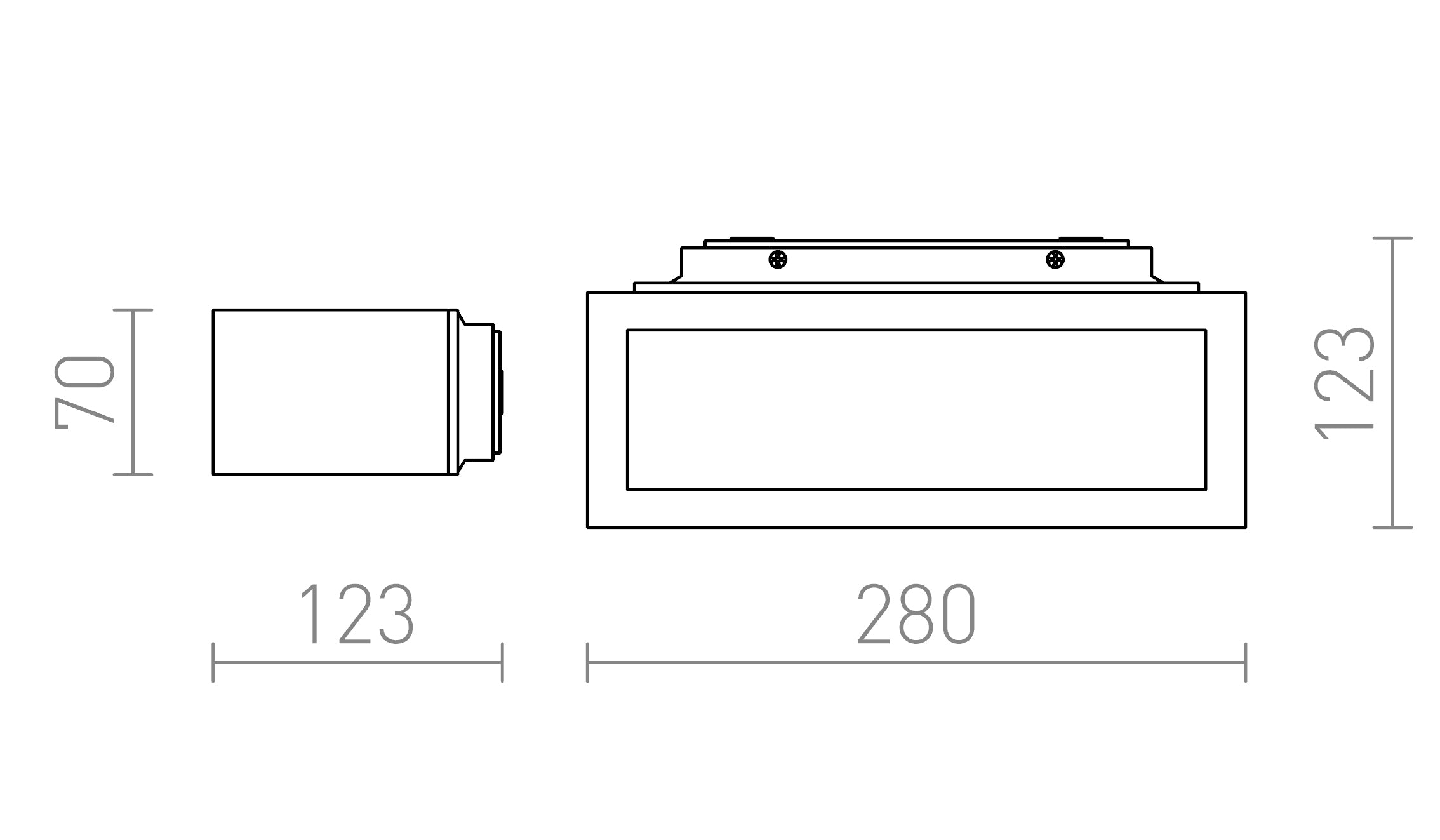GINO Επιτοίχιος λαμπτήρας - Product sketch