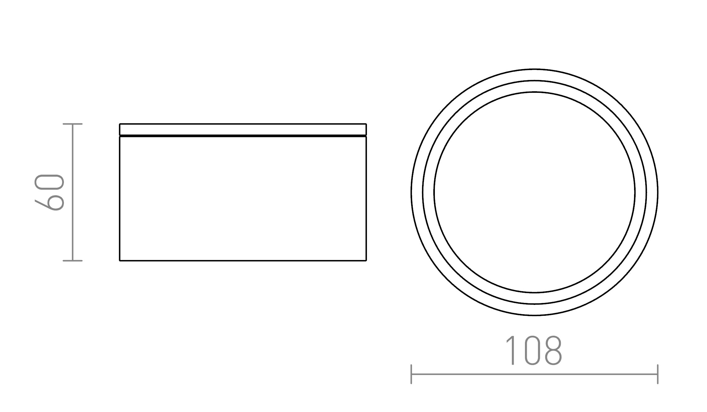 MERIDO stropna lampa - Product sketch