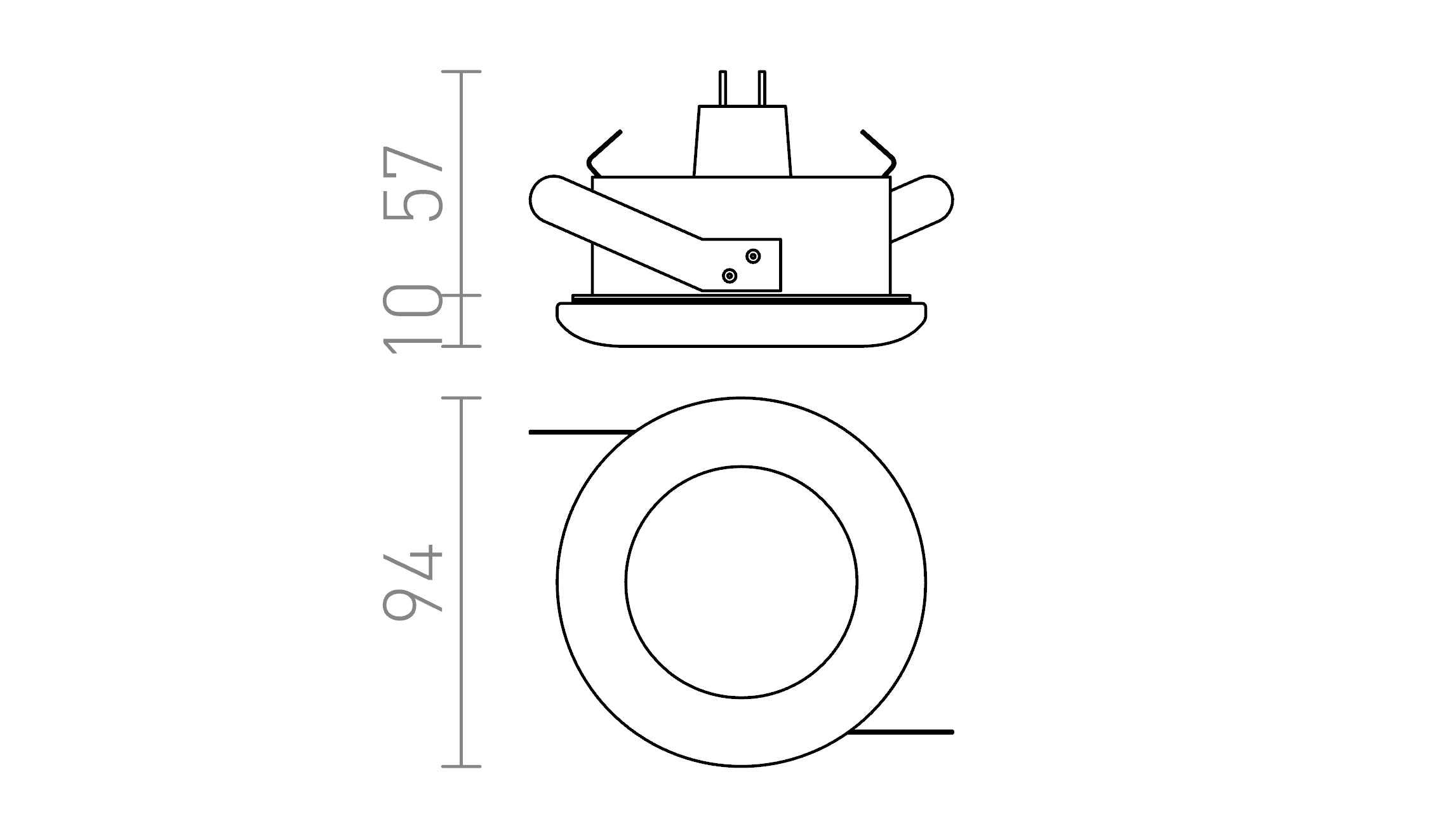 ACUA încastrat lampă - Product sketch