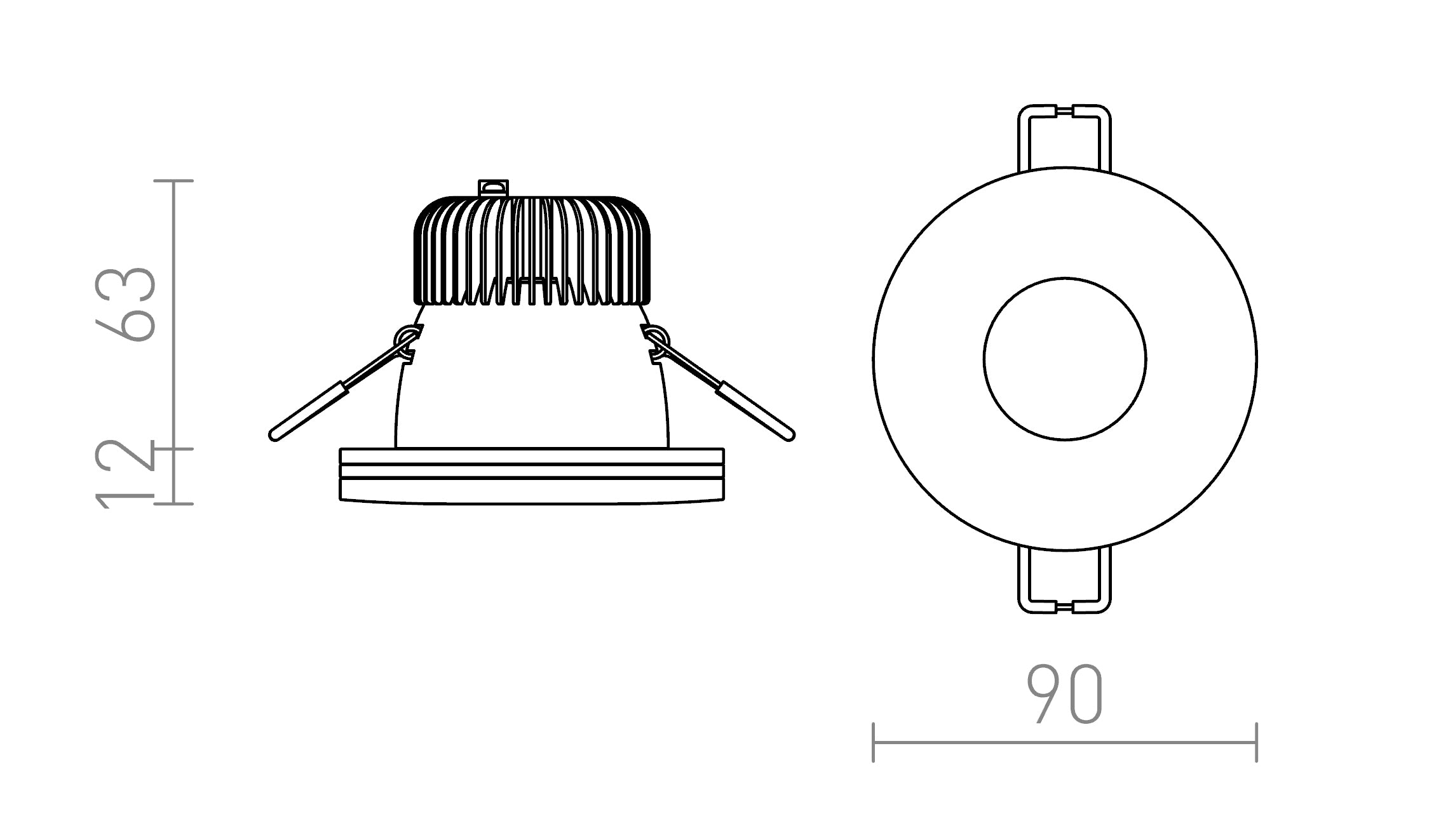 KAY R Einbauleuchte lampe - Product sketch