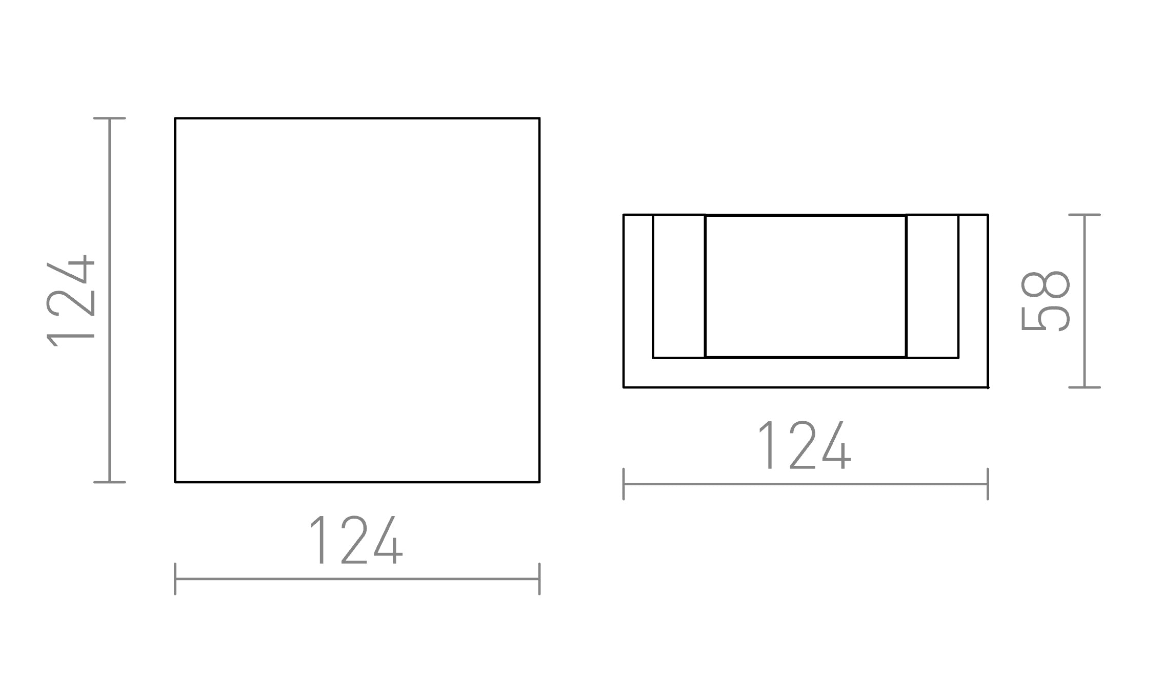 JACK LED de pared lámpara - Product sketch