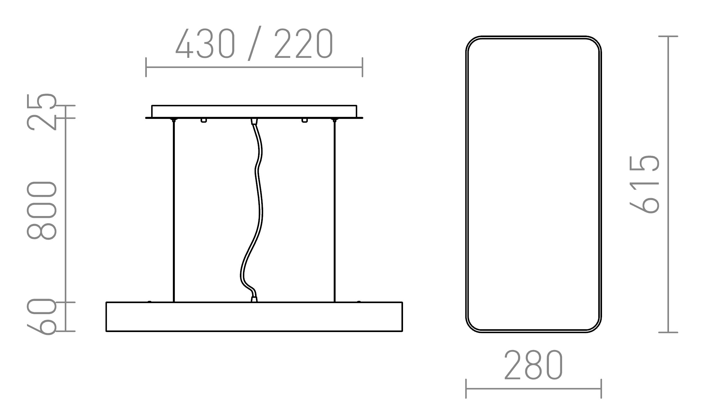 MENSA RC suspenso lâmpada - Product sketch