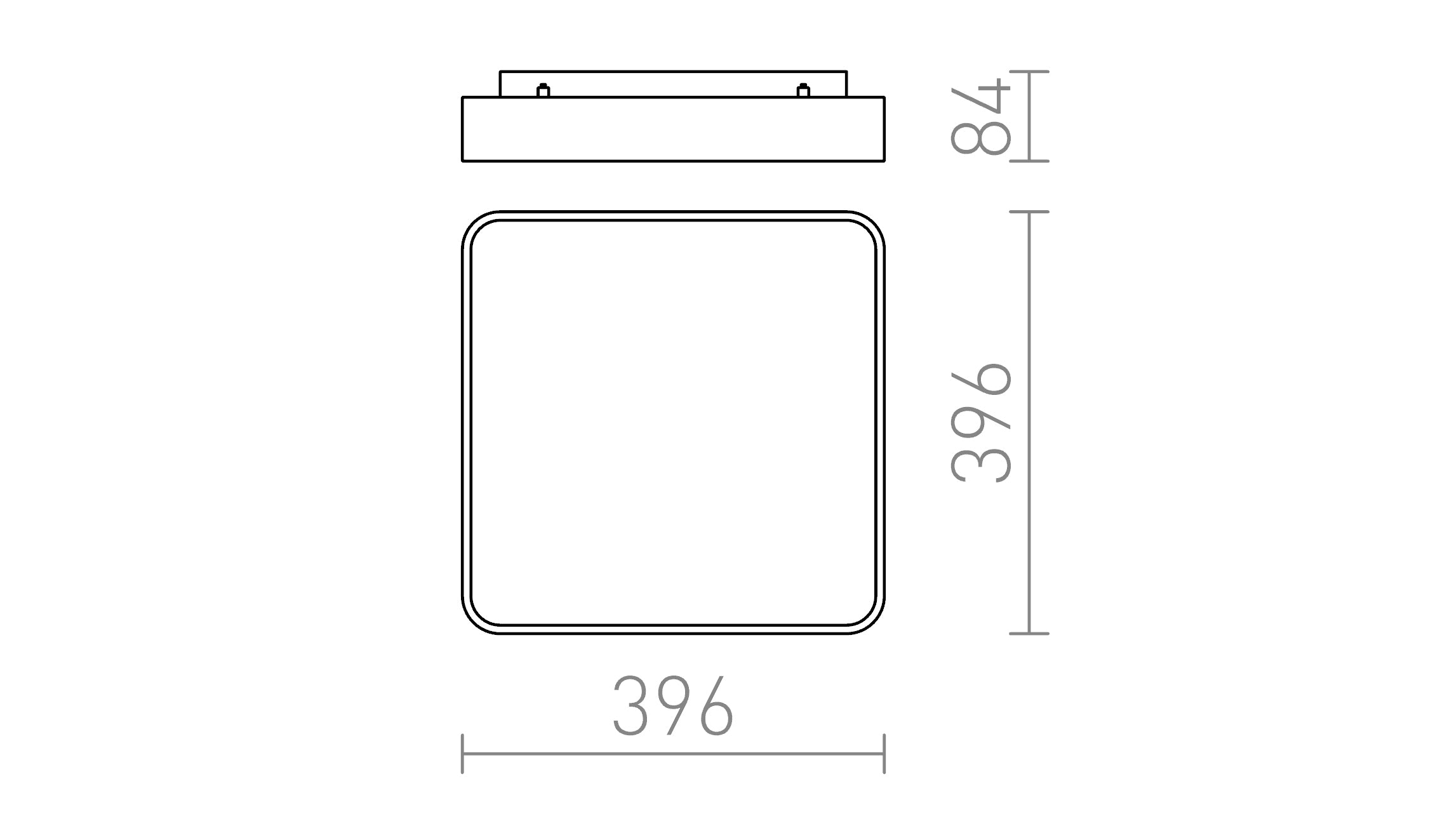 MENSA SQ 40 teto lâmpada - Product sketch