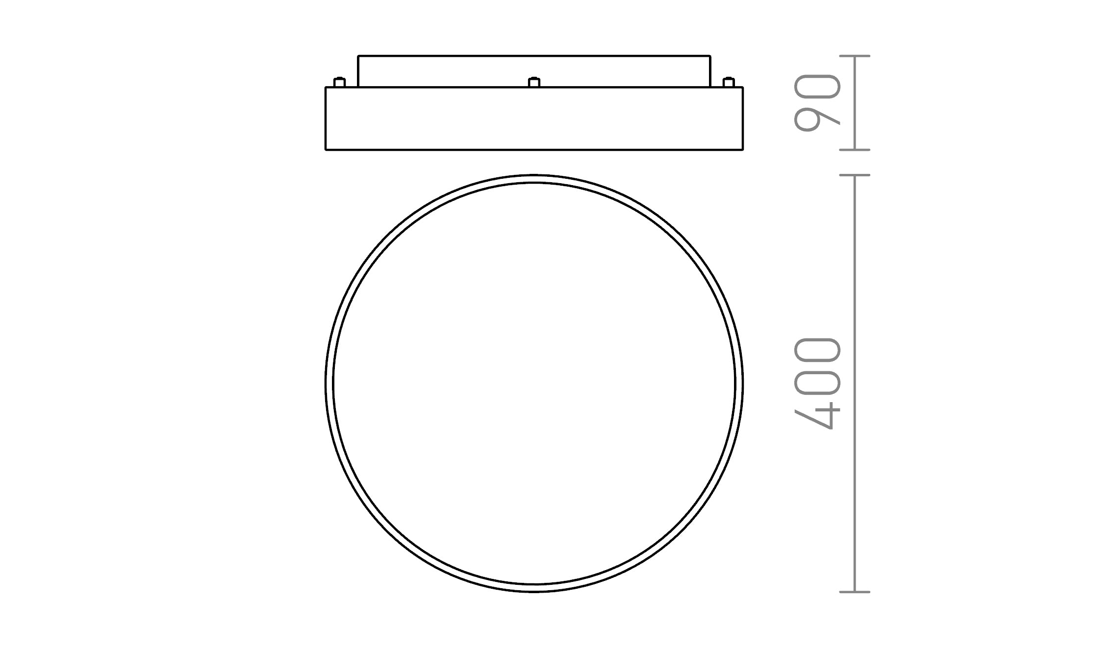 MENSA R 40 Deckenleuchte lampe - Product sketch