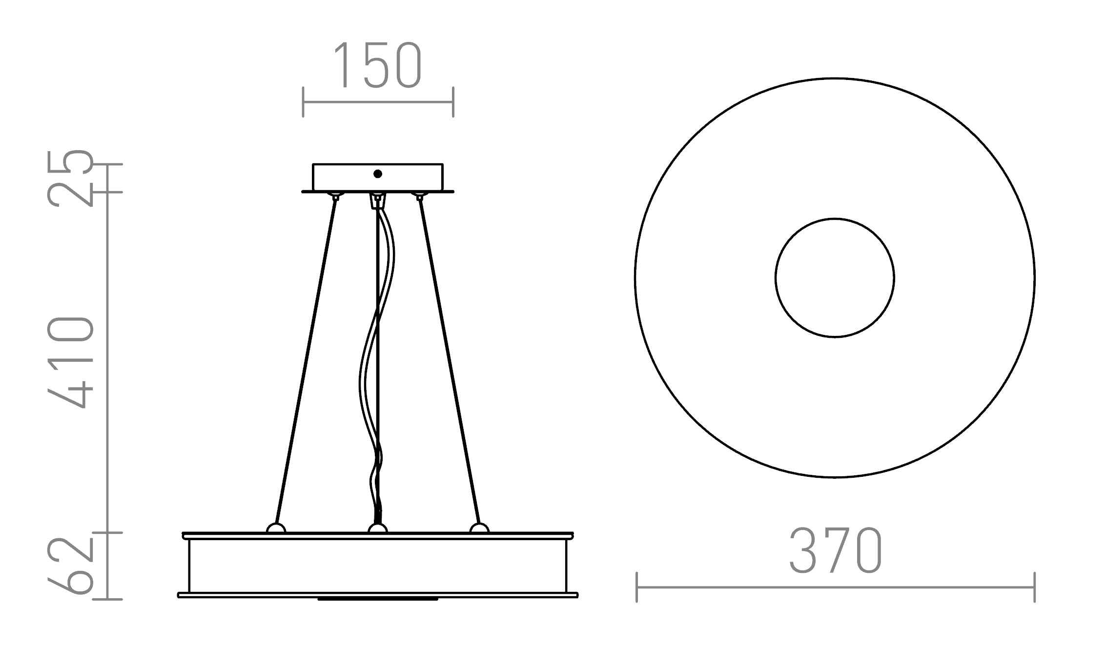 ASTERI Pendelleuchte lampe - Product sketch