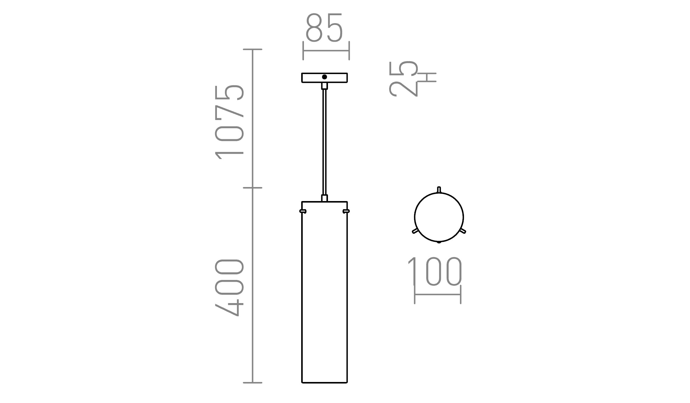 GARNISH Pendelleuchte lampe - Product sketch