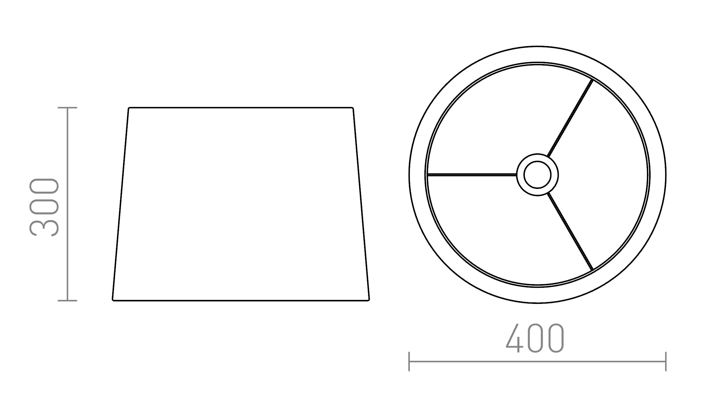 ASPRO 40/30 paralume - Product sketch