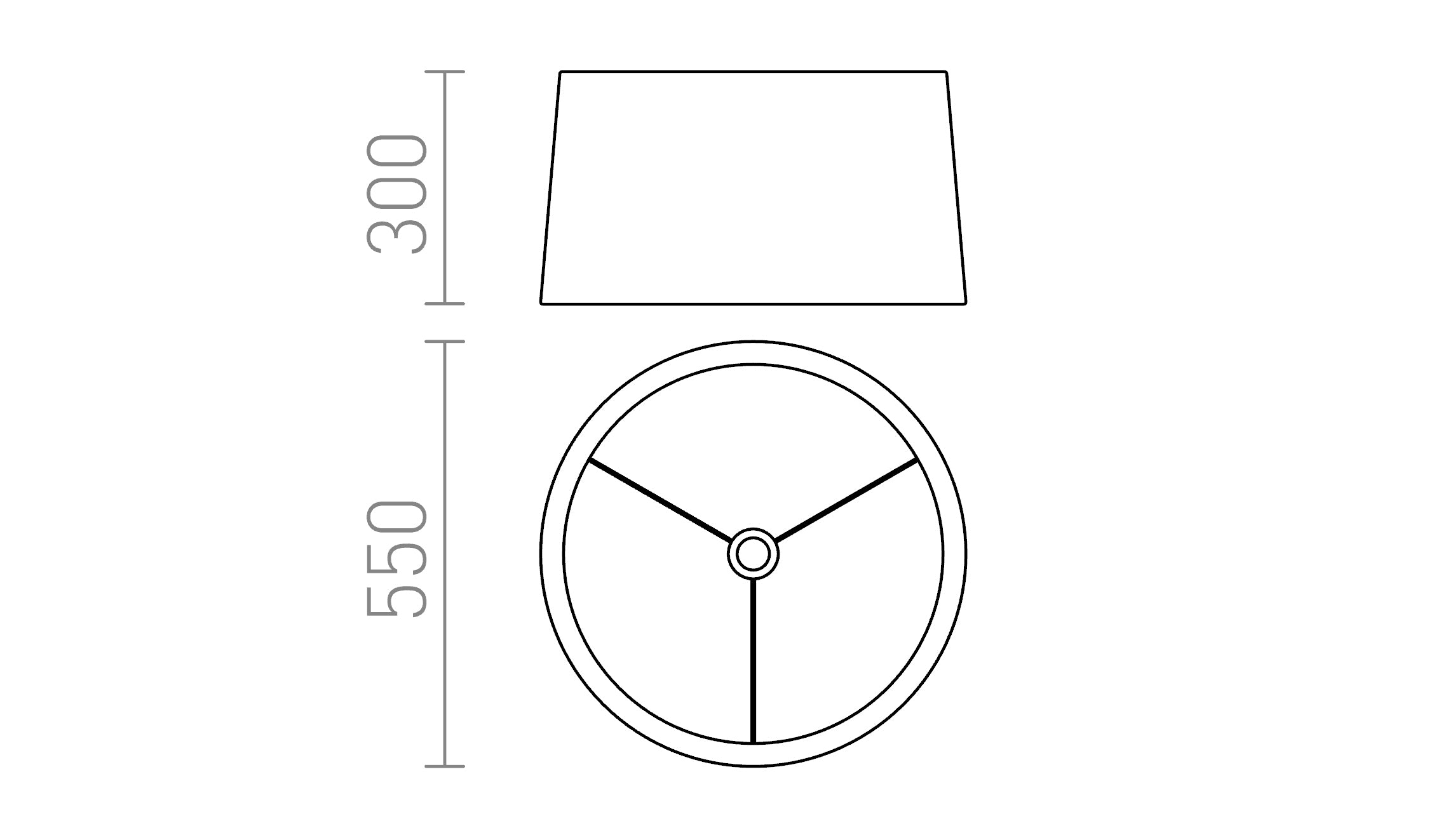 ASPRO 55/30 Lampenschirm - Product sketch
