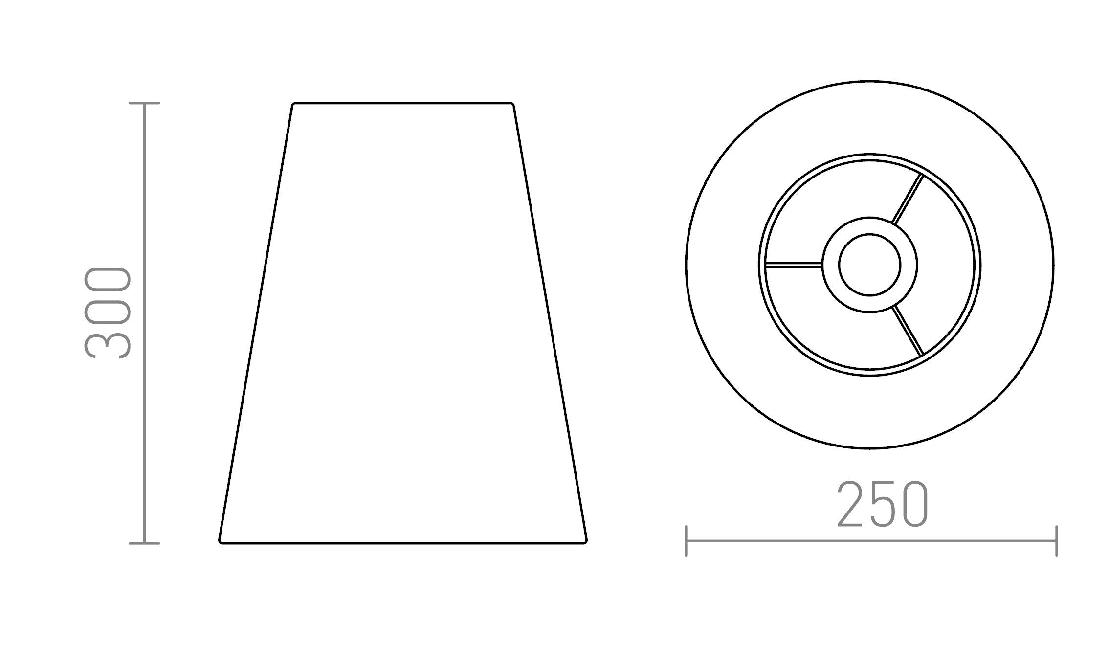 CONNY 25/30 abajur de masă - Product sketch