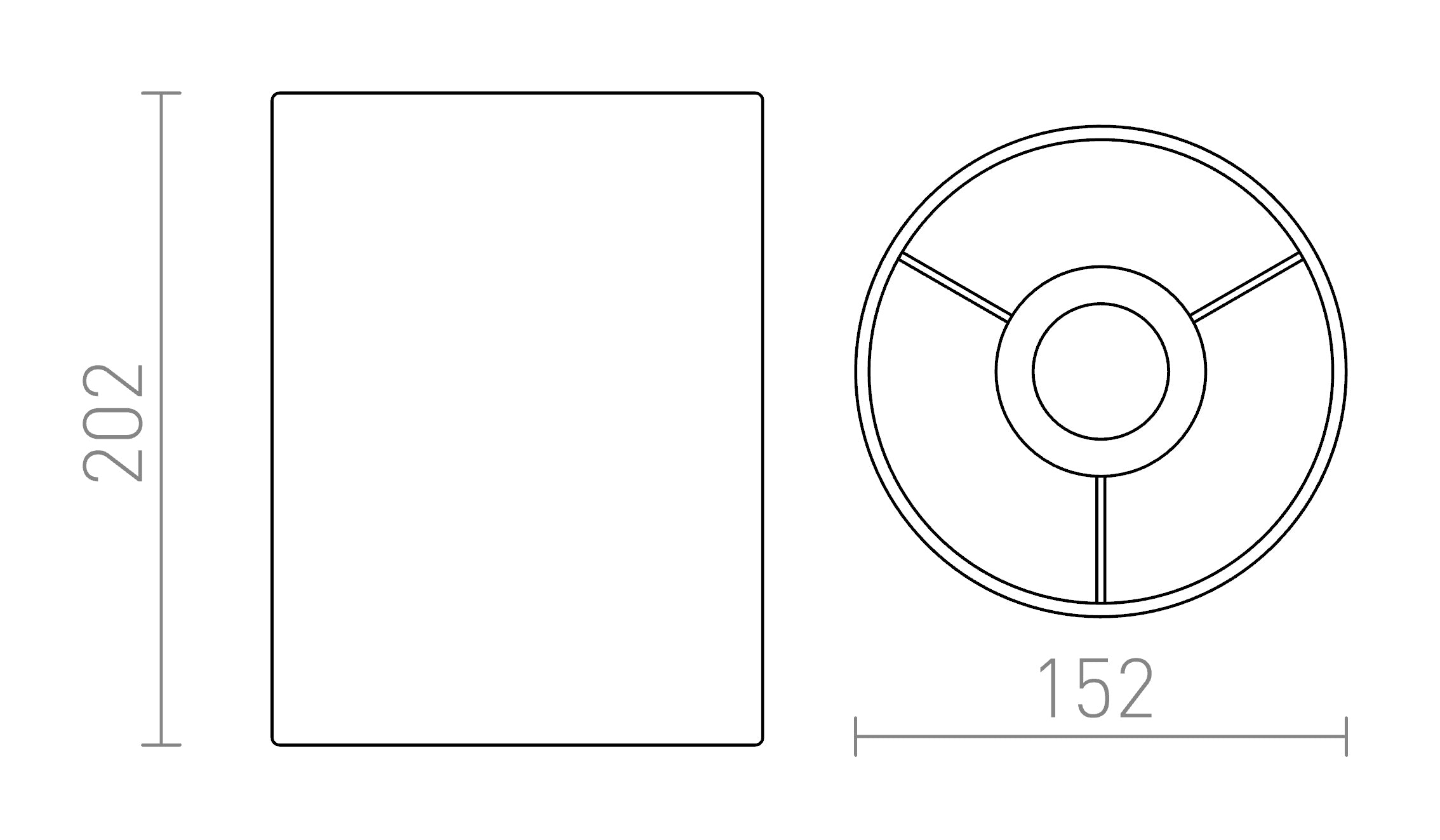 RON 15/20 abajur - Product sketch