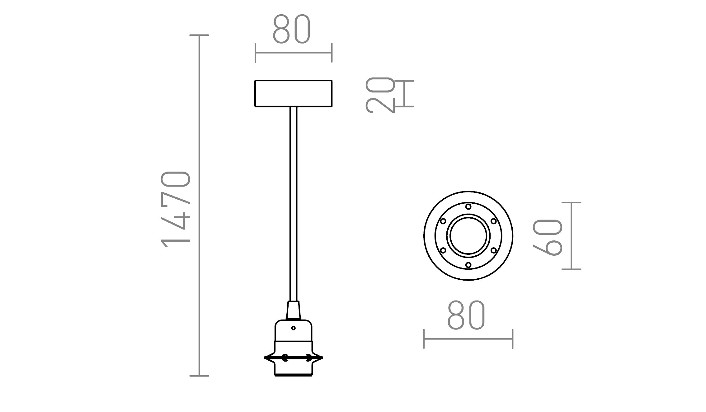 HEX Hängeset CHB+WK+CHS+WC1 - Product sketch