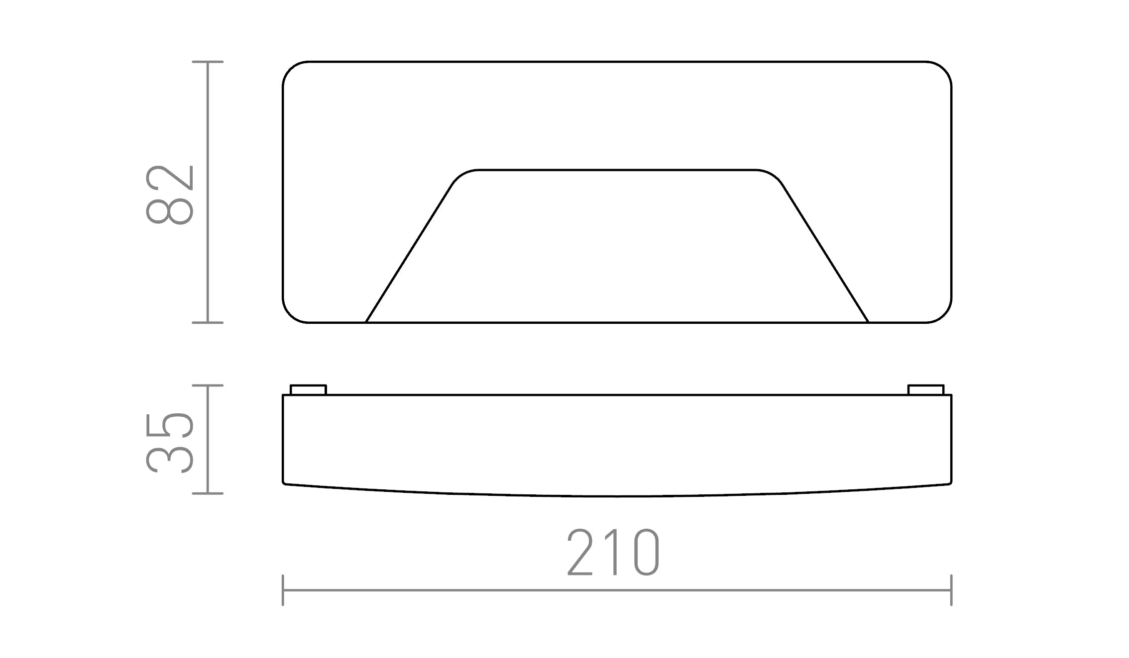 RENO SQ INDR de perete lampă - Product sketch