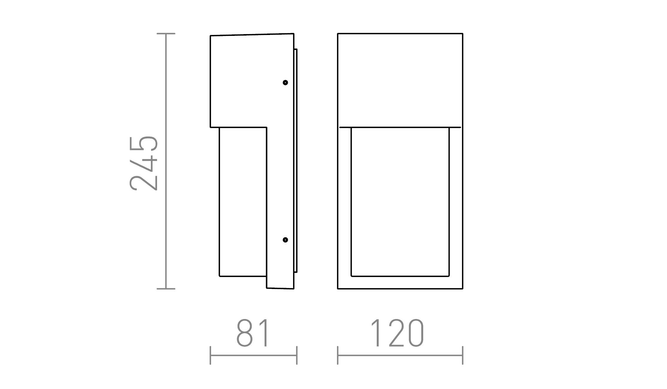 CHICAGO Επιτοίχιος λαμπτήρας - Product sketch