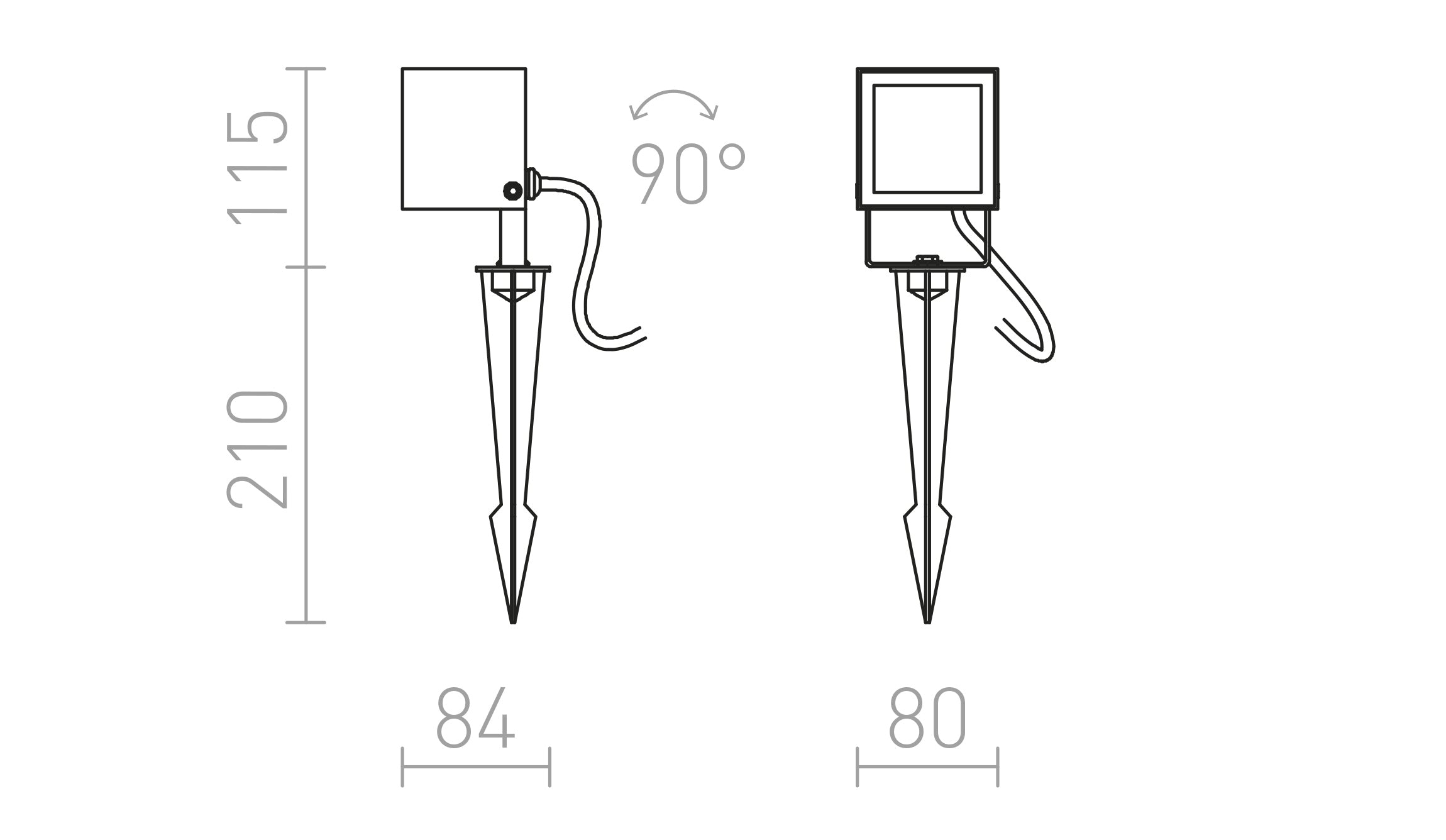 BORA na klinie lampa - Product sketch