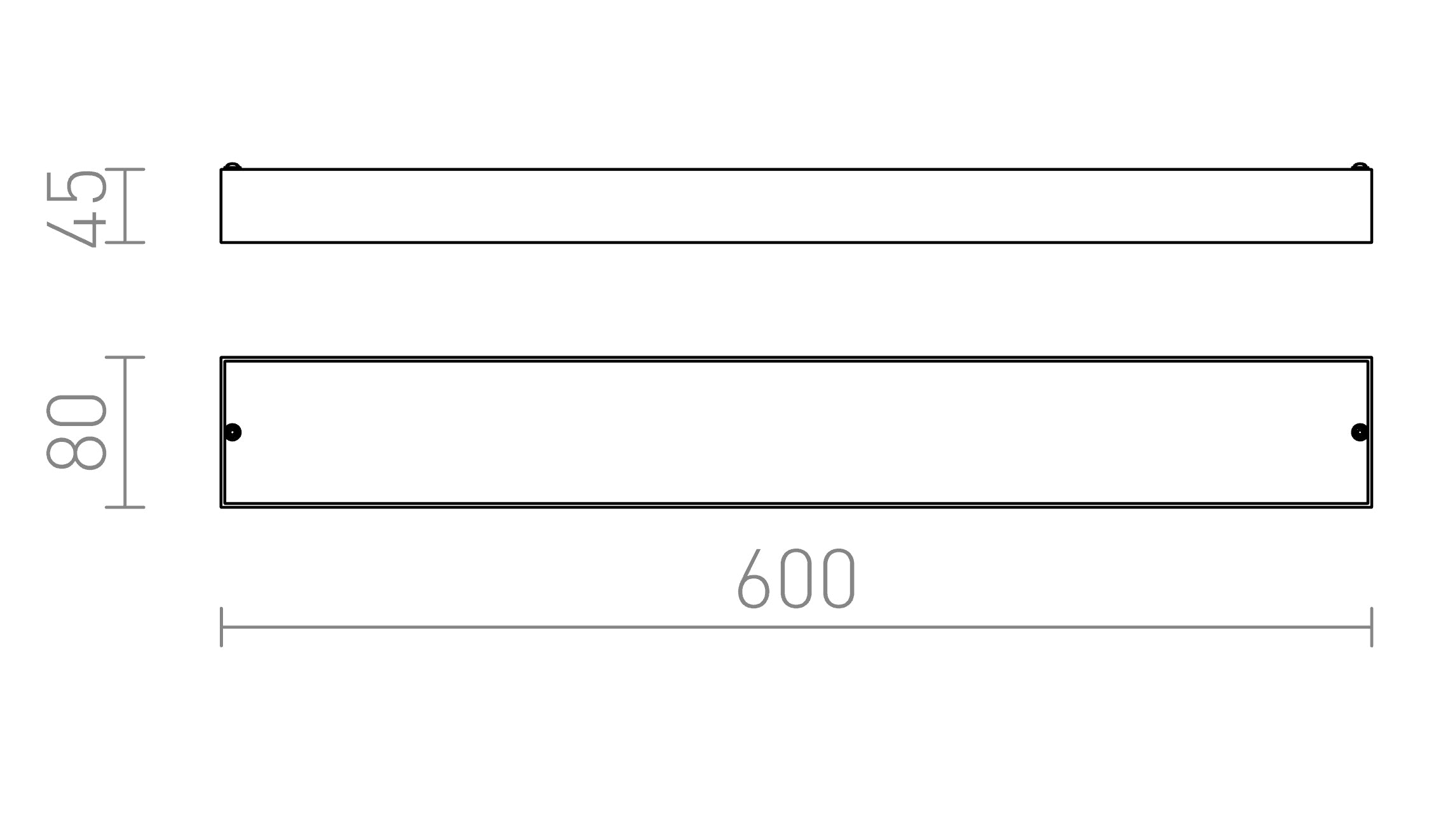 MARINA LED 60 Wandleuchte lampe - Product sketch