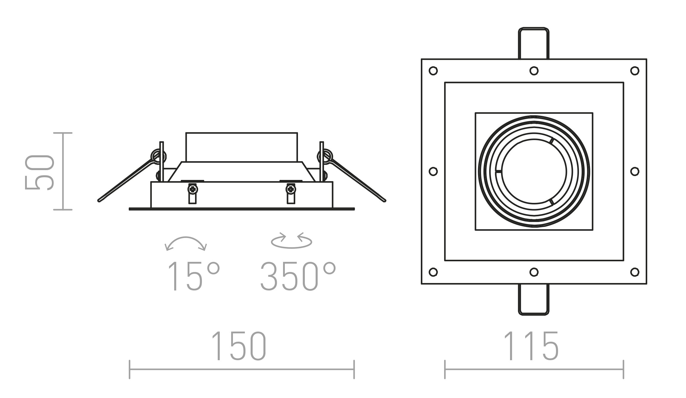 IPSO SQ frameless - Product sketch