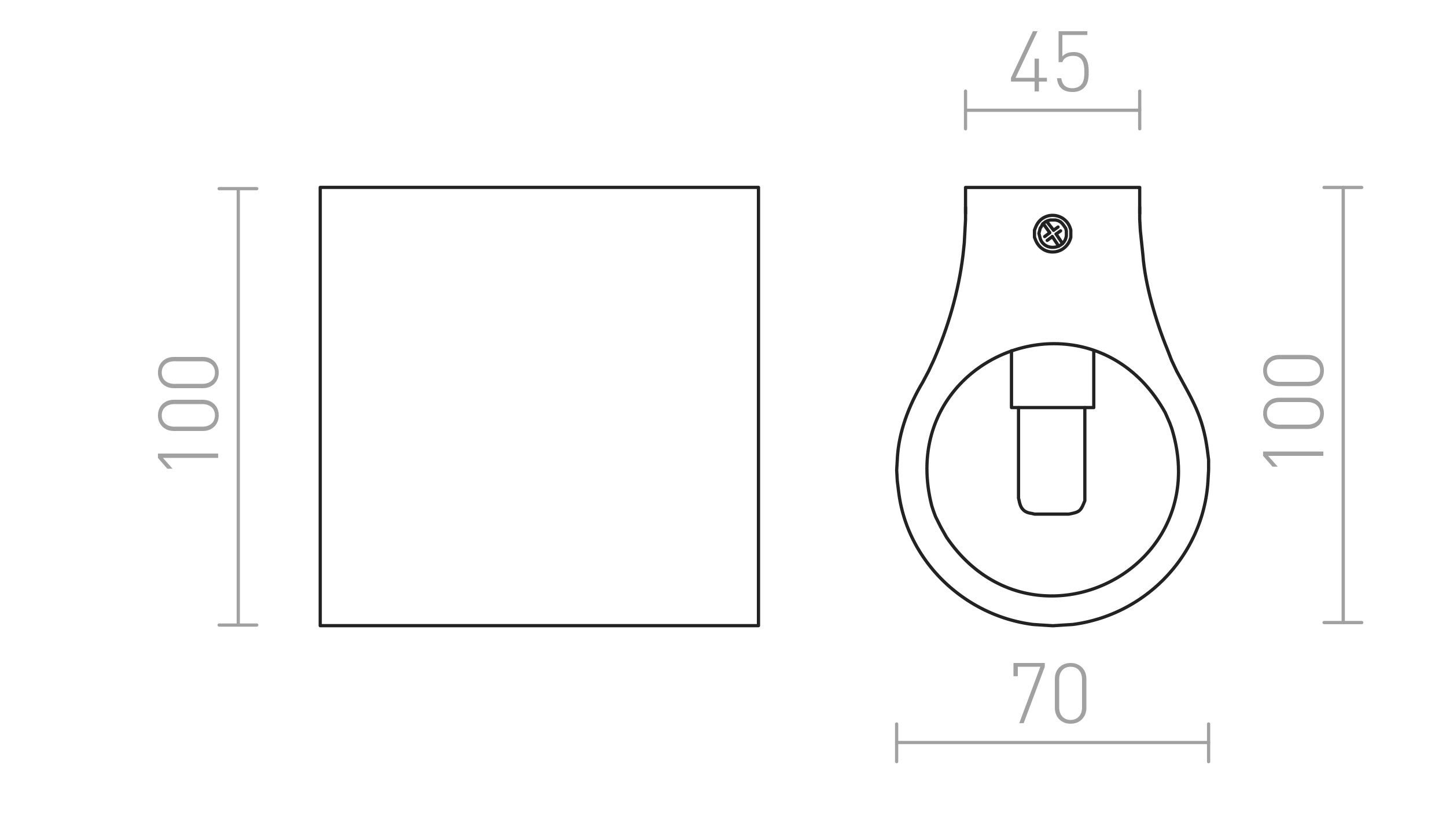 GINA S seinä lamppu - Product sketch
