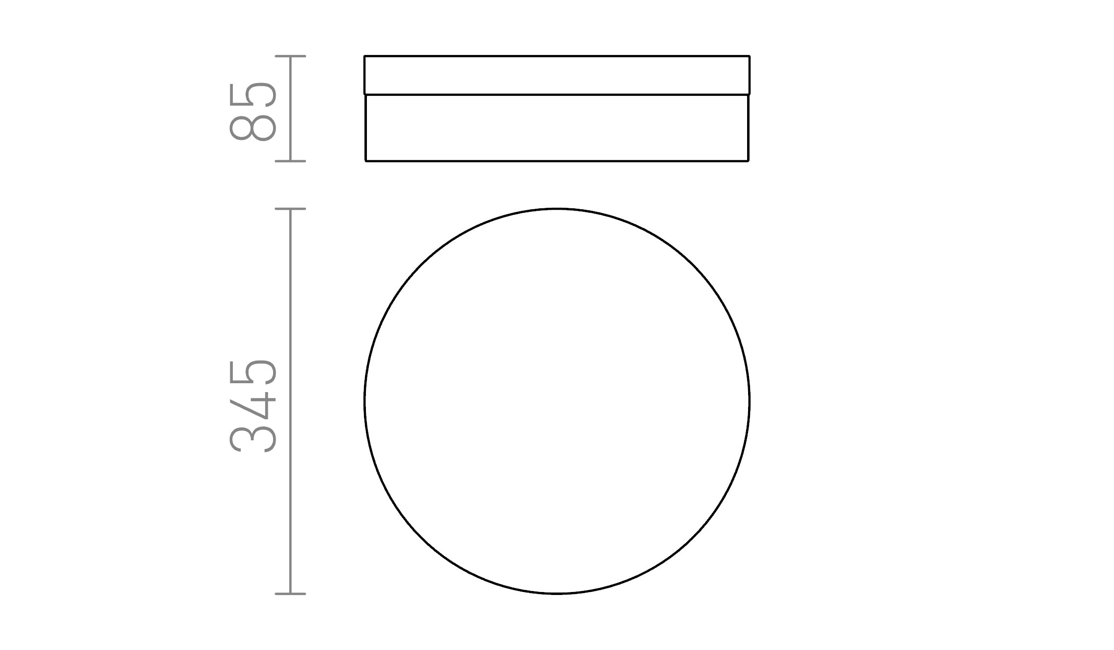 AWE 33 stropna lampa - Product sketch
