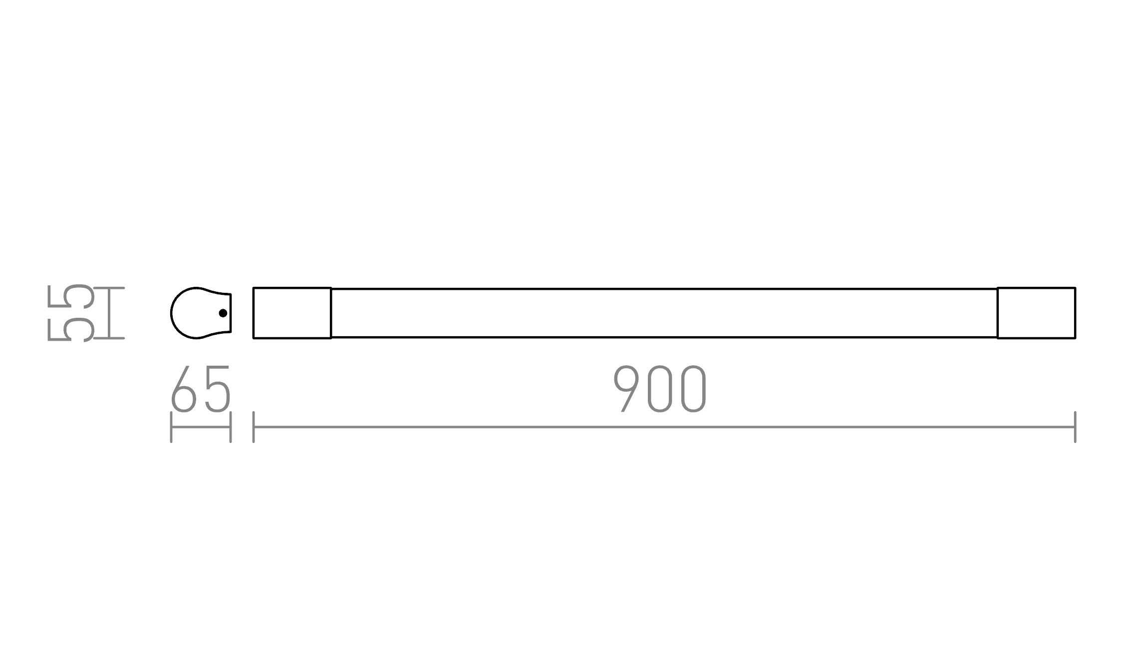 CRESCENDO 90 de perete lampă - Product sketch