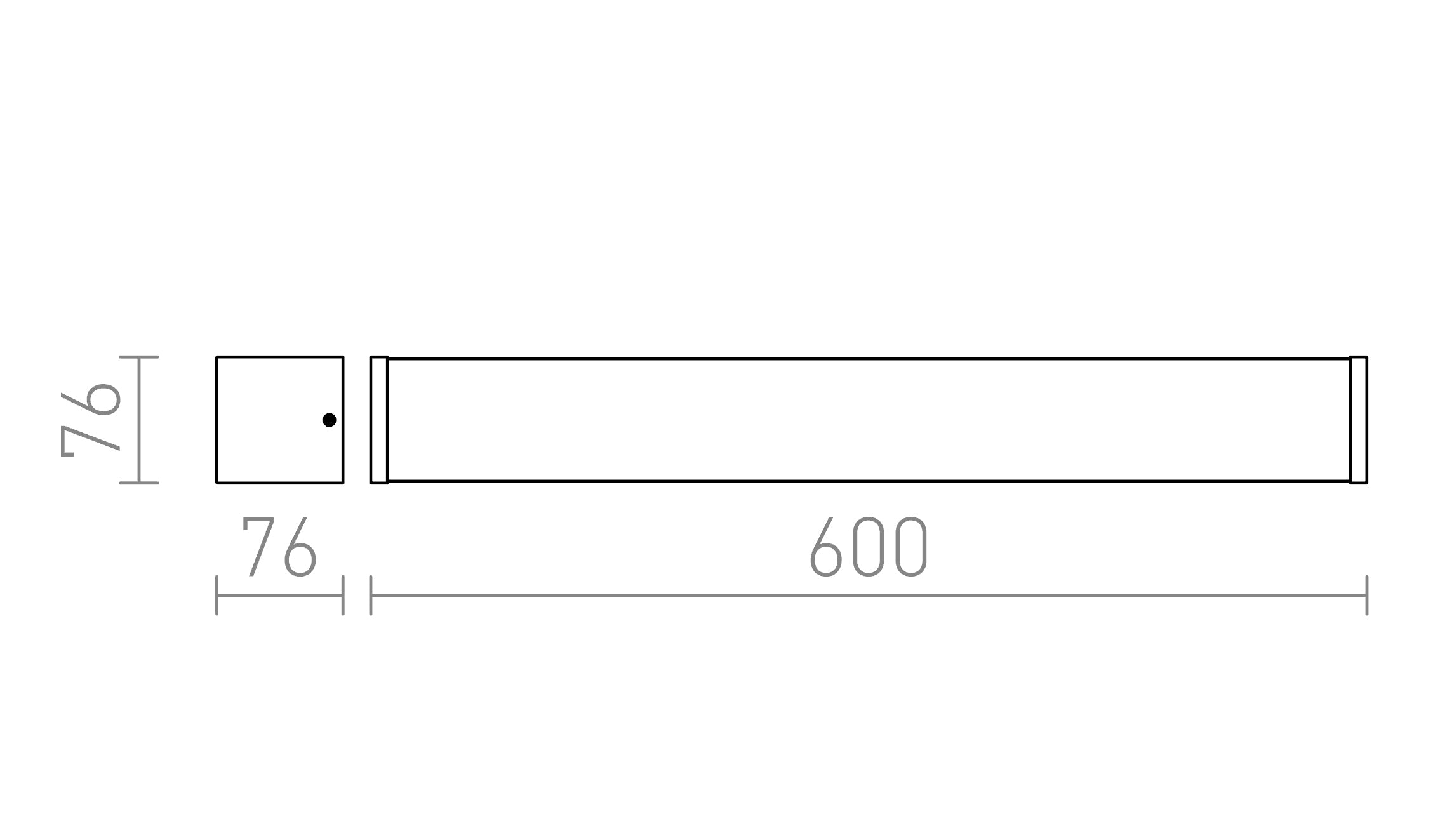 ADAGIO 60 de perete lampă - Product sketch