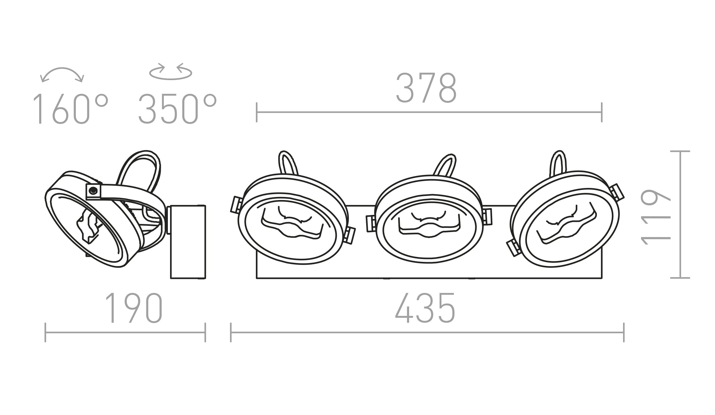 KELLY LED III Wandleuchte lampe - Product sketch