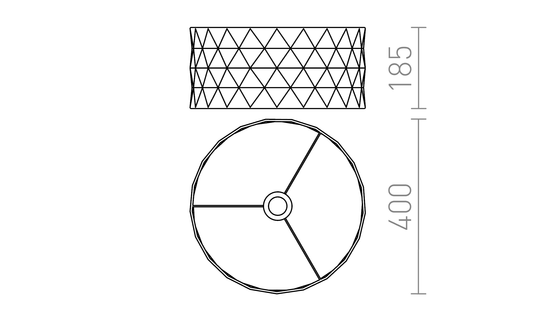 JAKARANDA 40 abajur - Product sketch