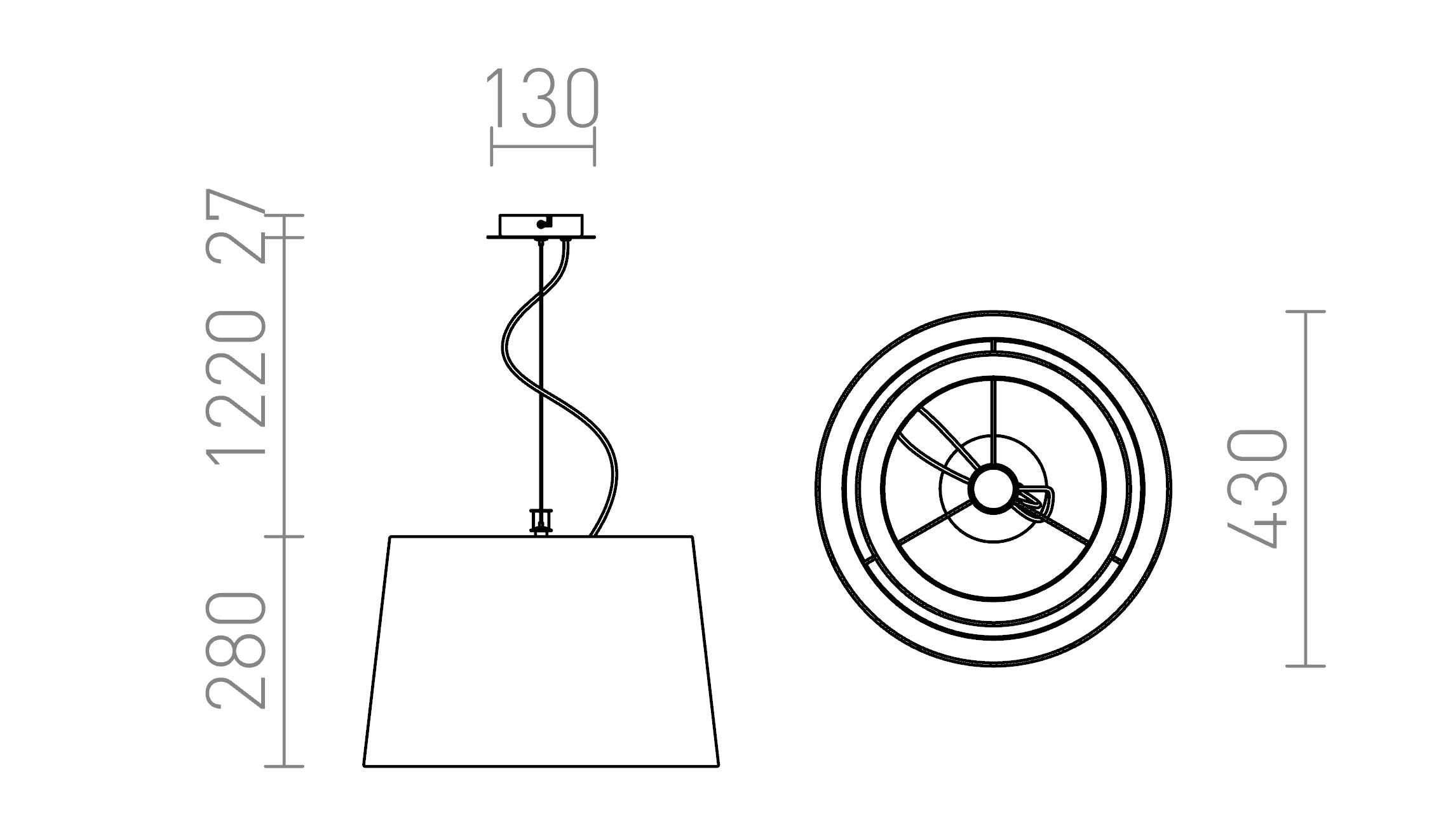 ESPLANADE suspenso lâmpada - Product sketch