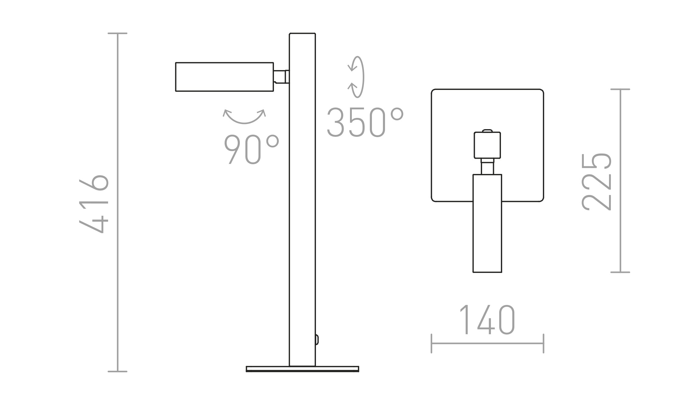 FADO de mesa lámpara - Product sketch