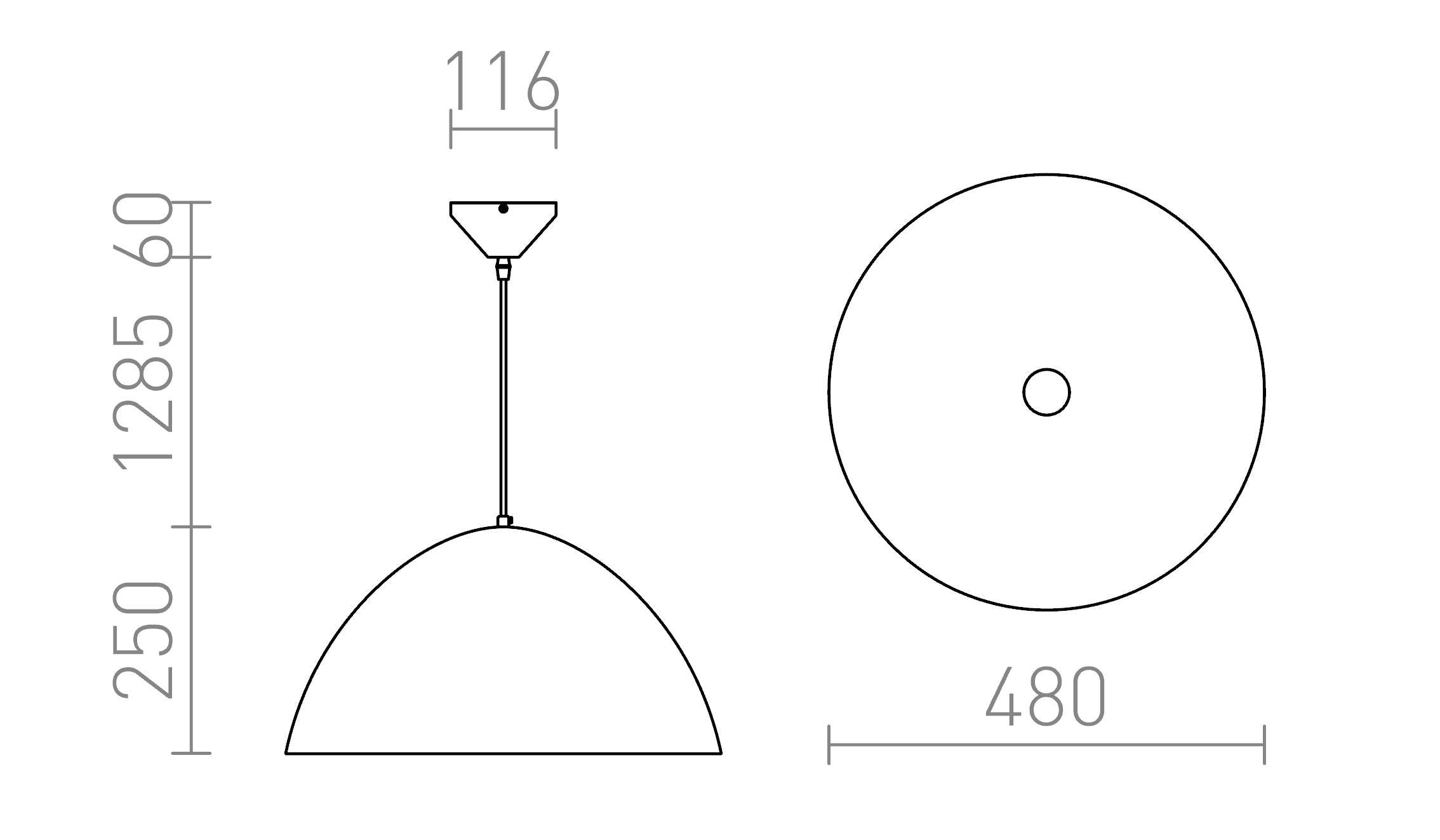 MERYLYN 48 Pendelleuchte lampe - Product sketch
