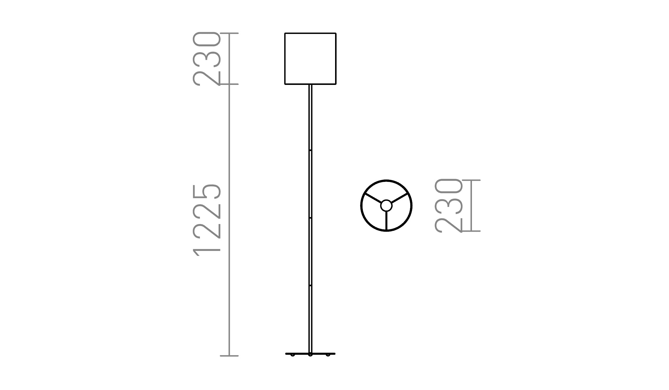 ETESIAN de podea lampă - Product sketch
