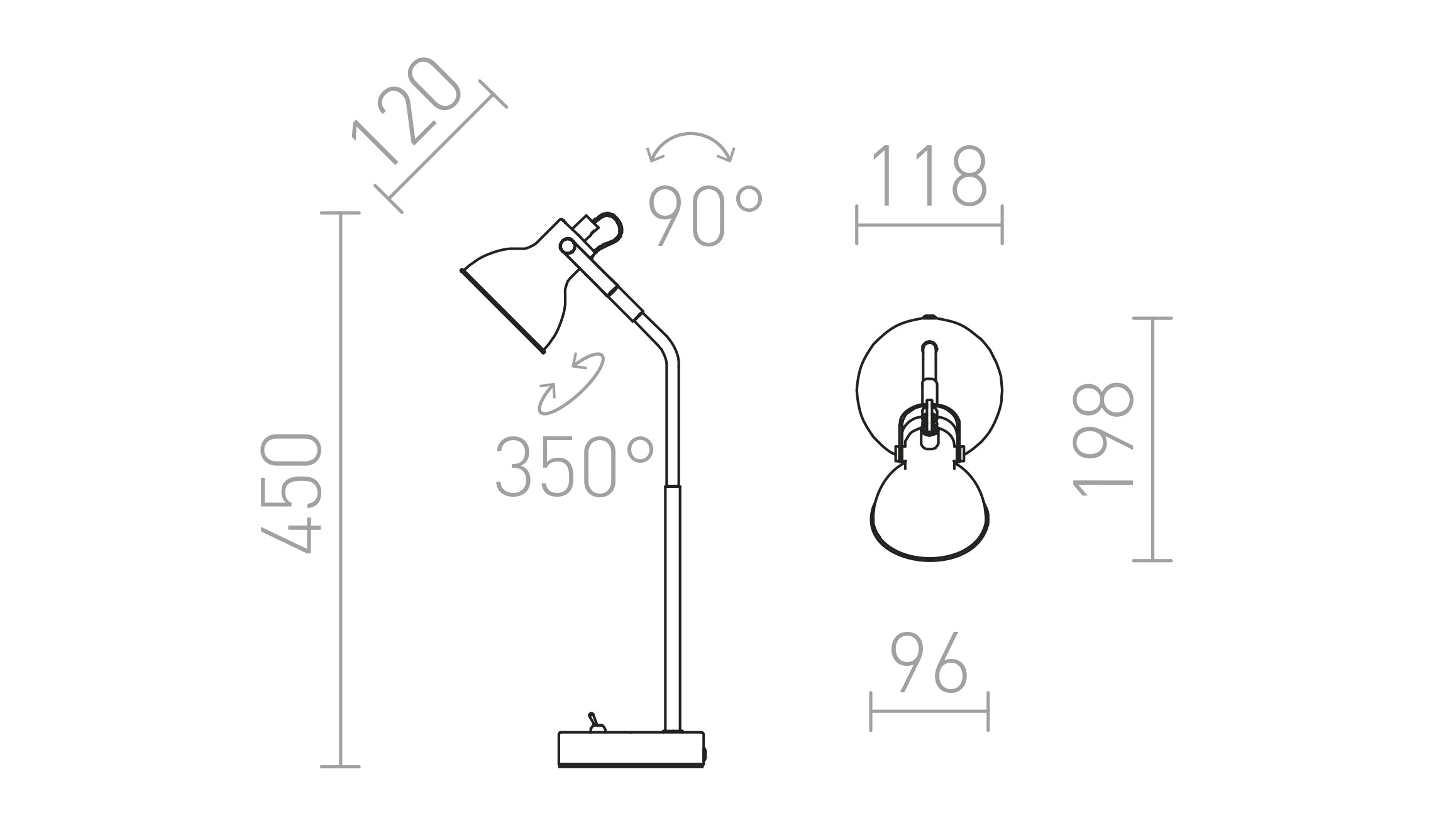ROSITA table lampe - Product sketch