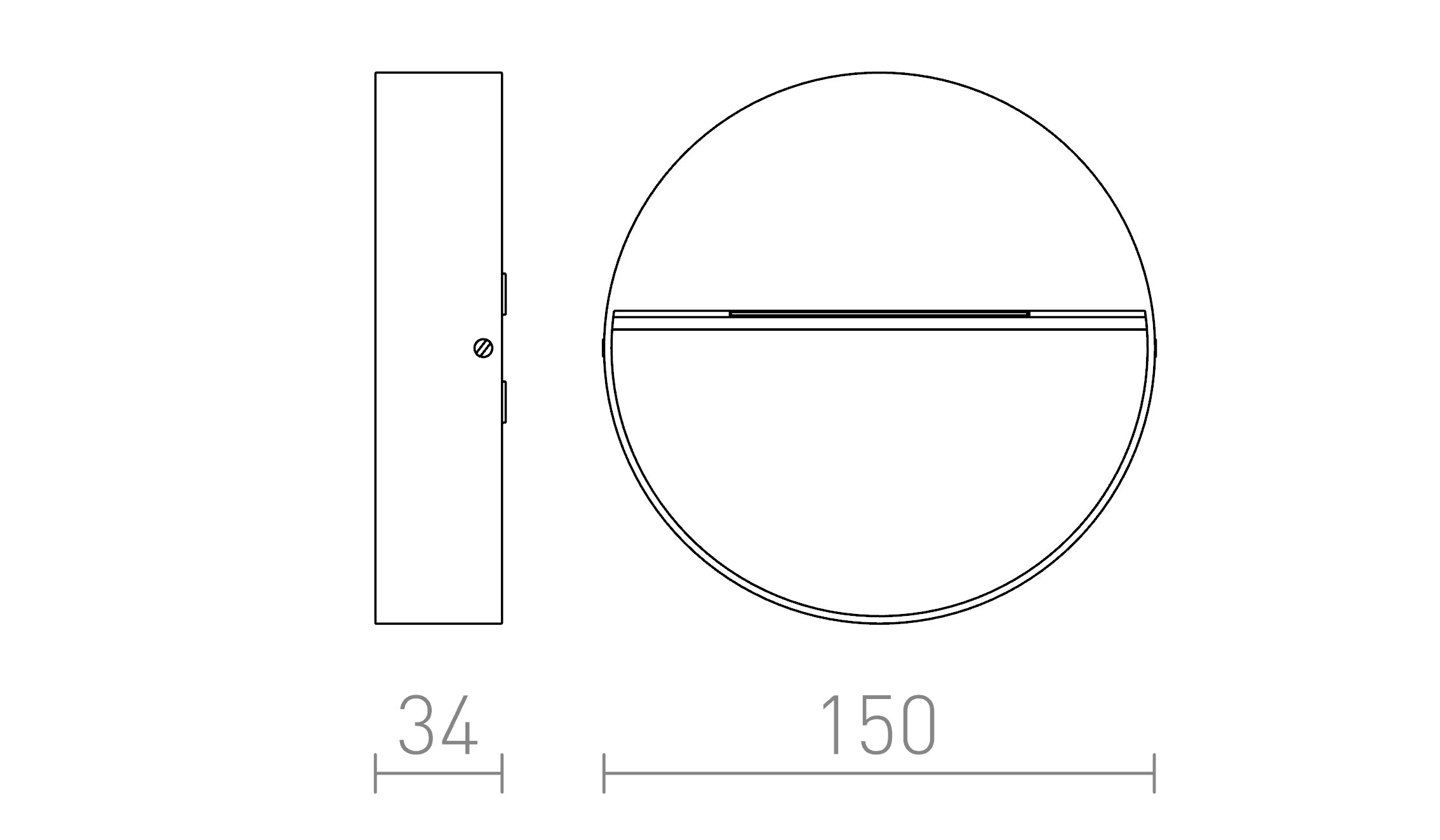 AQILA R de perete lampă - Product sketch