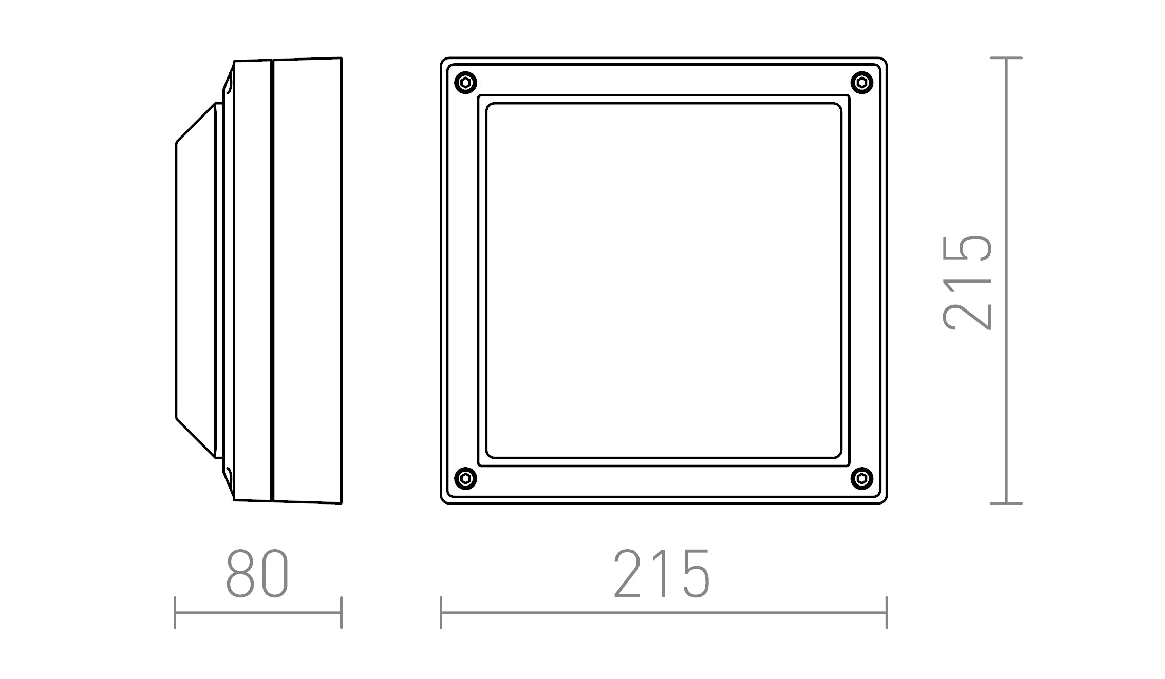 DELTA 215 Aufbauleuchte lampe - Product sketch