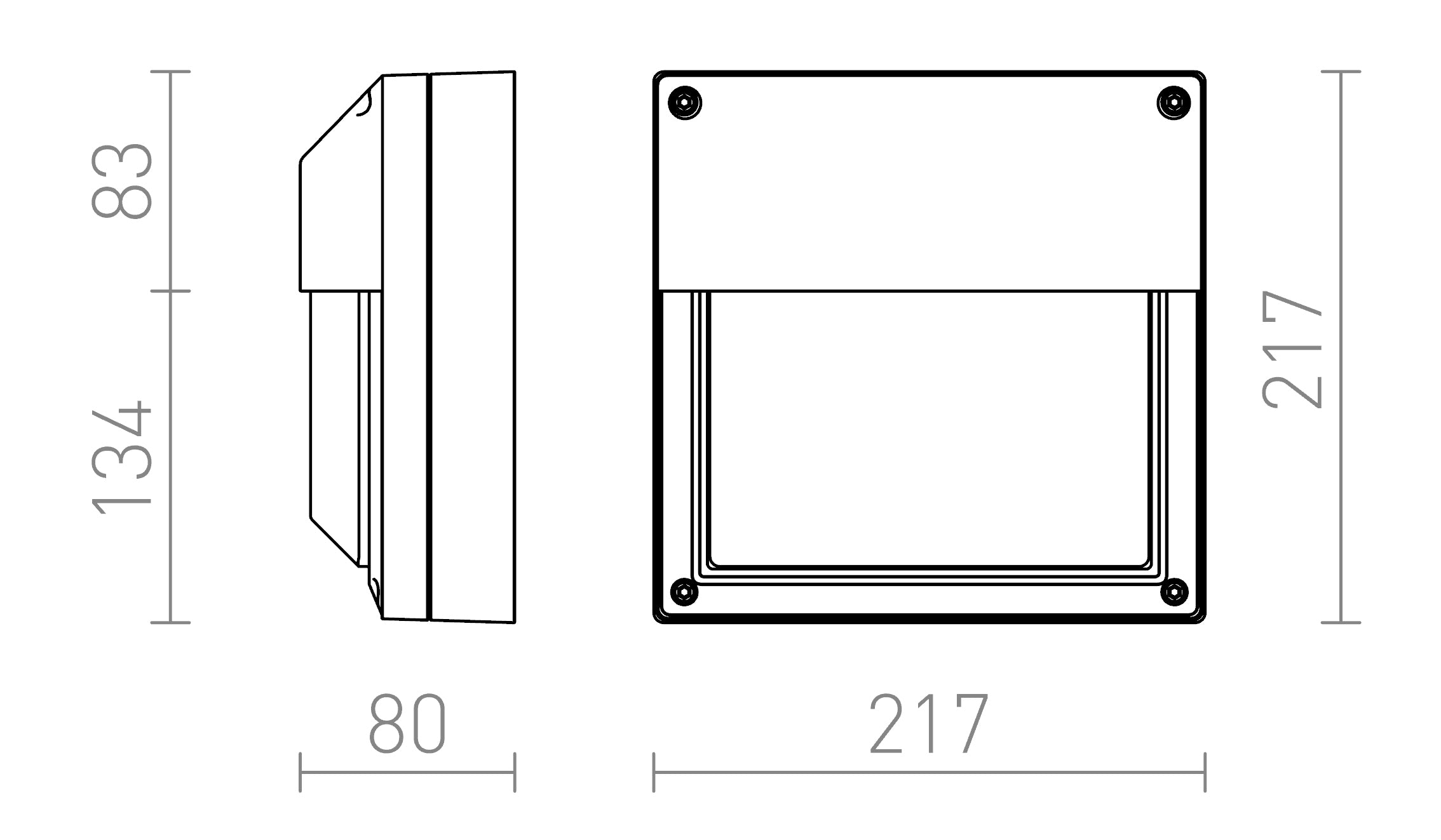 DELTA 215 Wandleuchte lampe - Product sketch