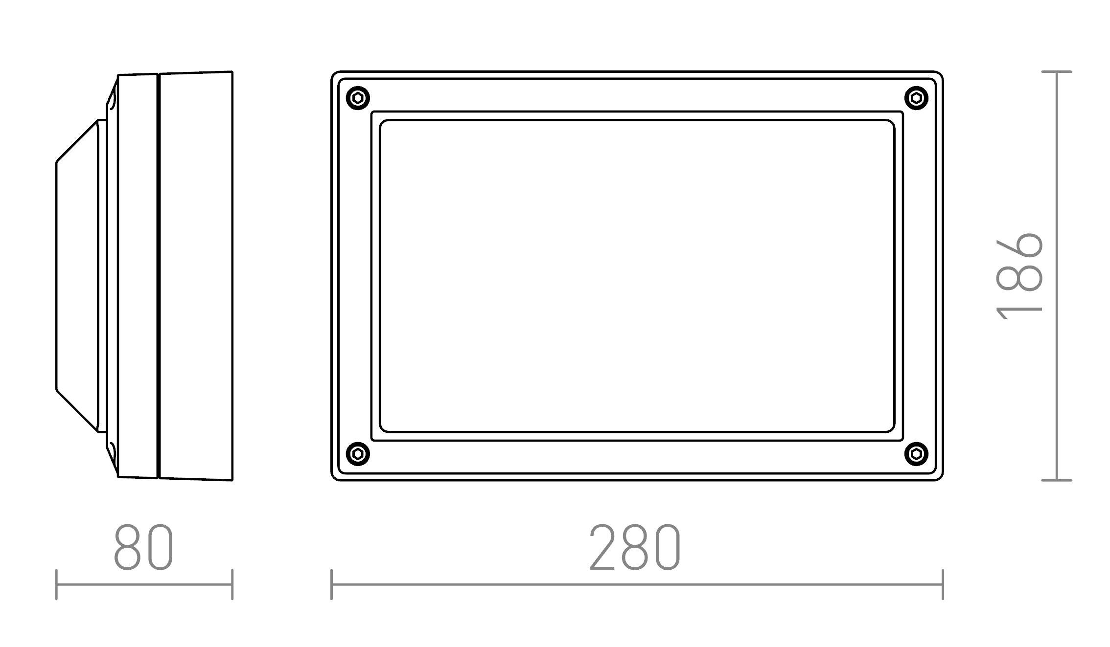 DELTA RC da parete lampada - Product sketch