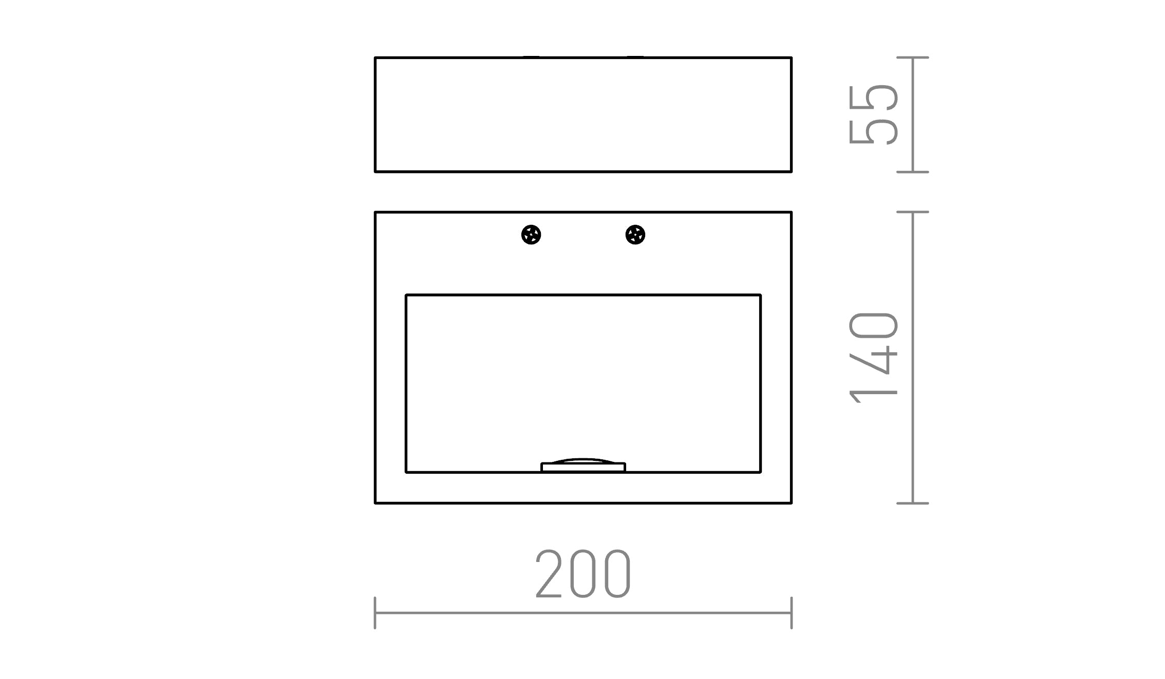 NEMAN zidna lampa - Product sketch