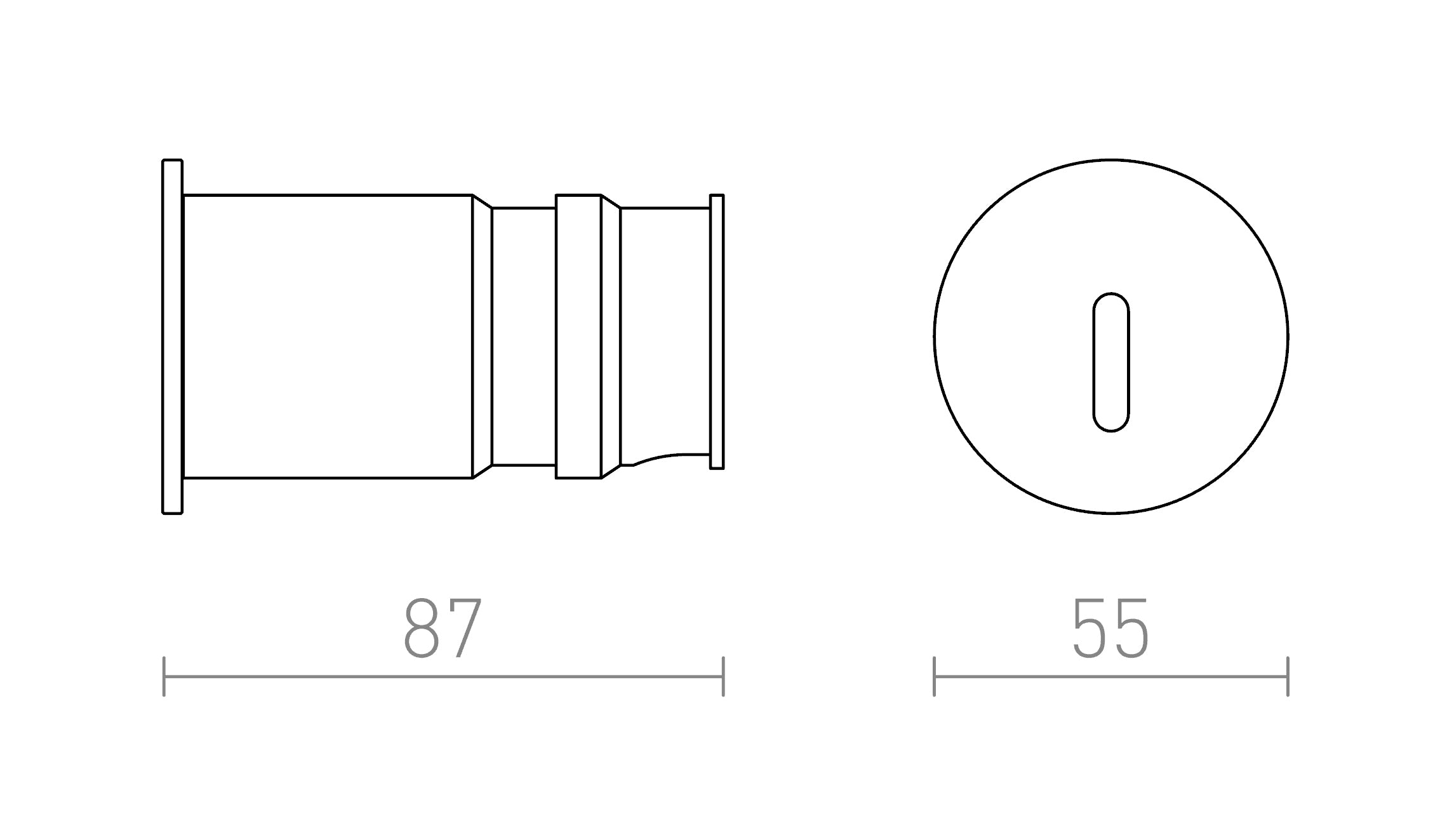 IRIA R Einbauleuchte lampe - Product sketch