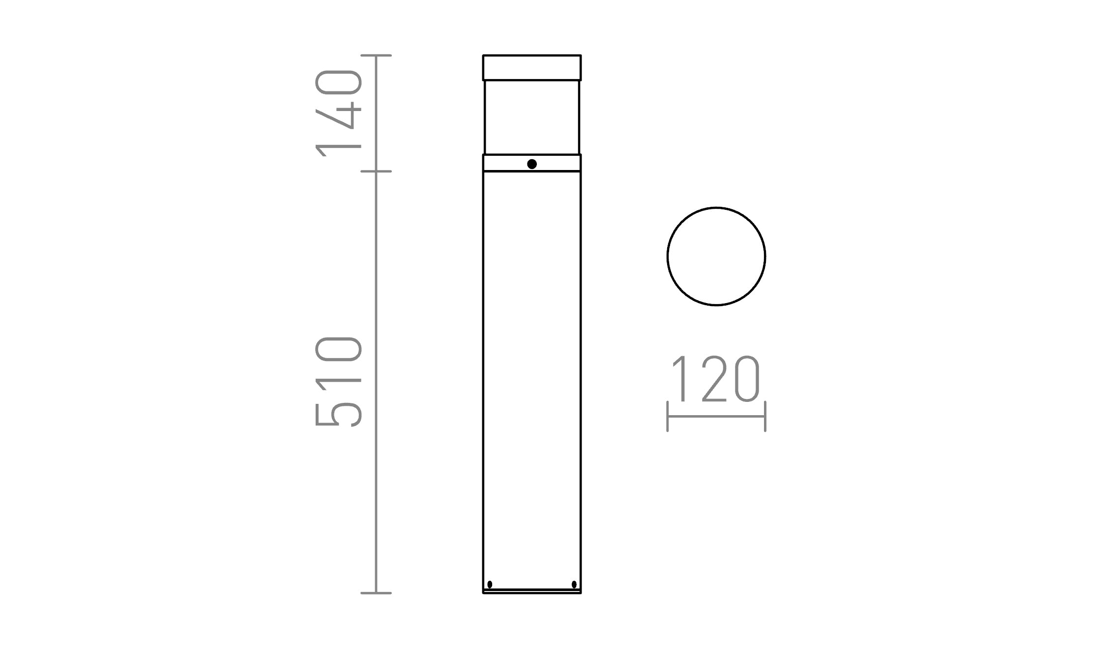 ABAX 65 standuri lampă - Product sketch