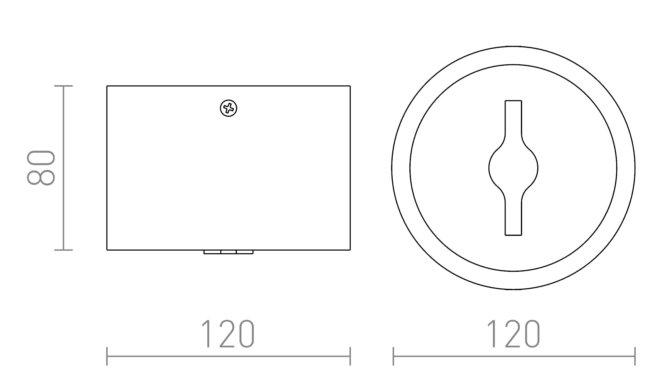KELLY LED DIMB TAK lampa - Product sketch