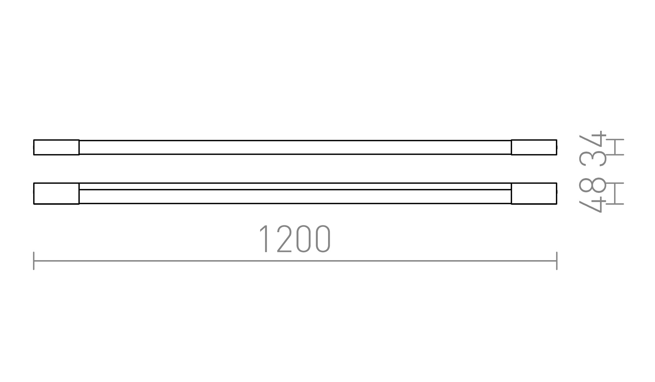 AMENITY 120 Wandleuchte lampe - Product sketch