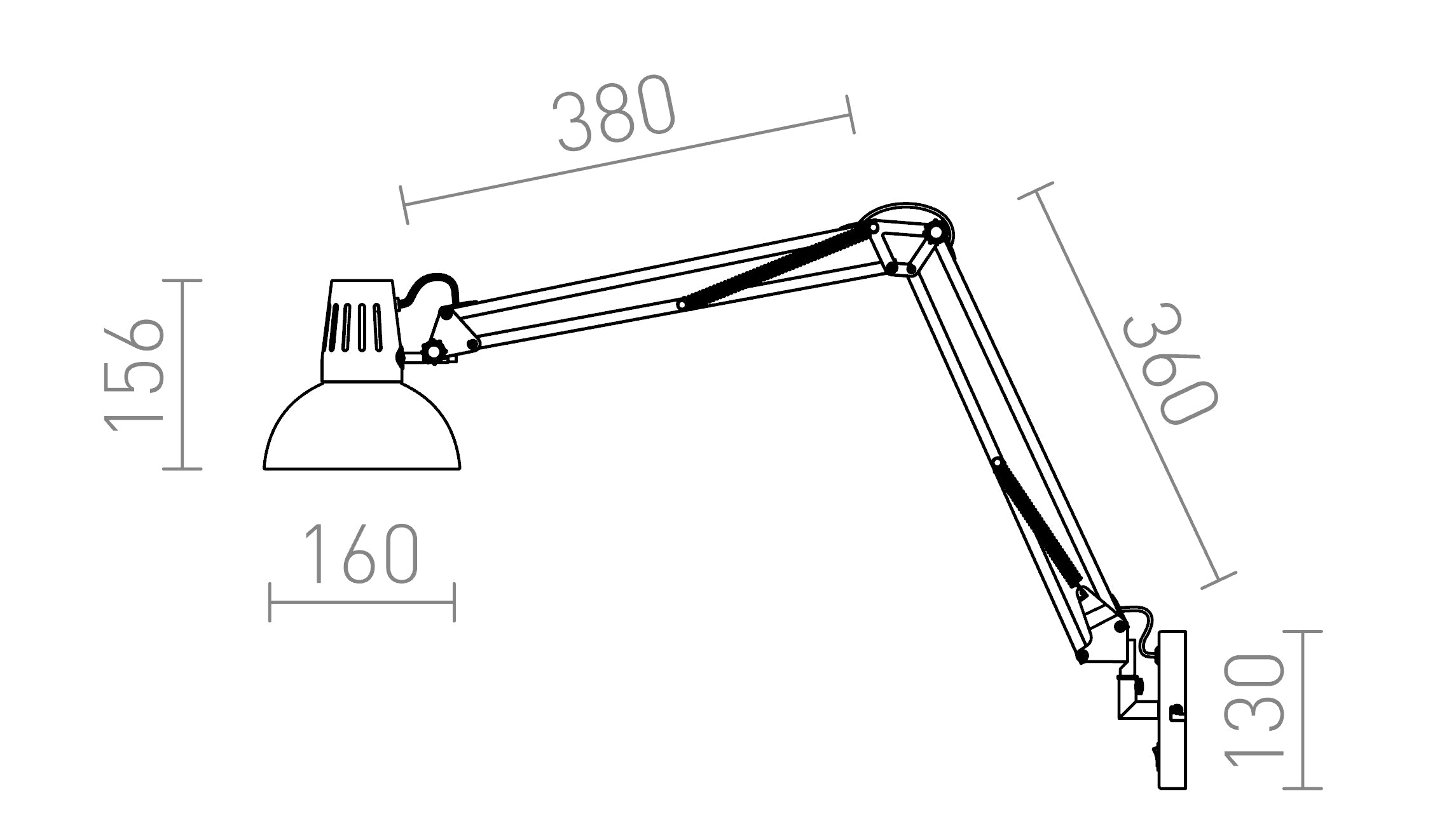 ANTE seinä lamppu - Product sketch