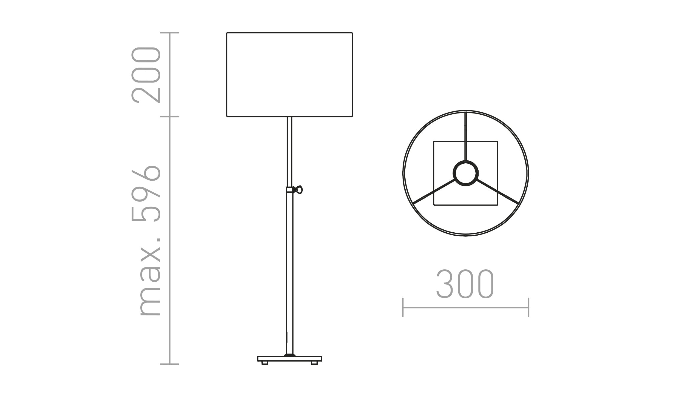 EDIKA de mesa lámpara - Product sketch