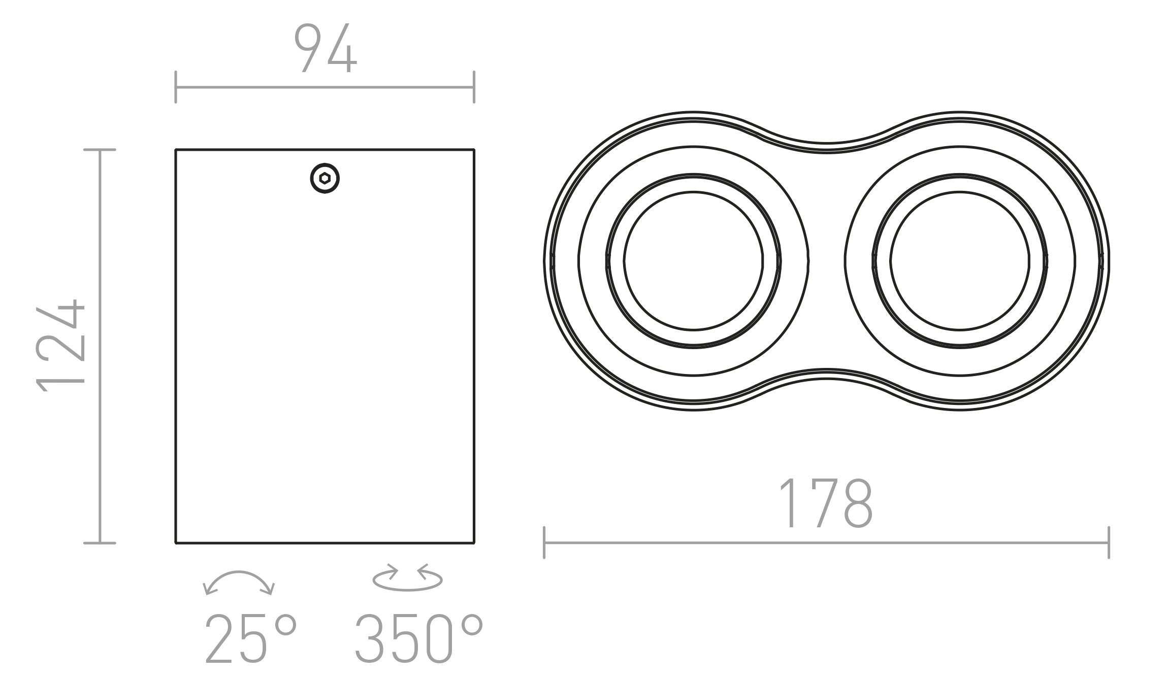 MILANO II Deckenleuchte lampe - Product sketch
